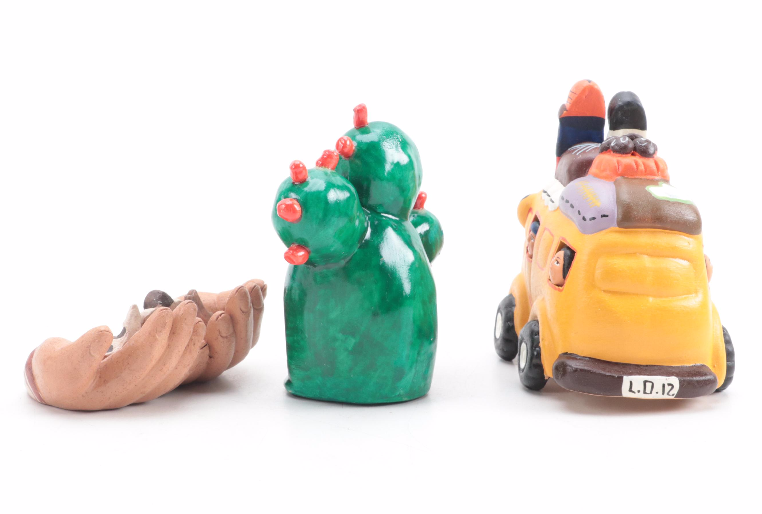 Peruvian and Vietnamese Folk Art Composite and Other Ceramic Nativities