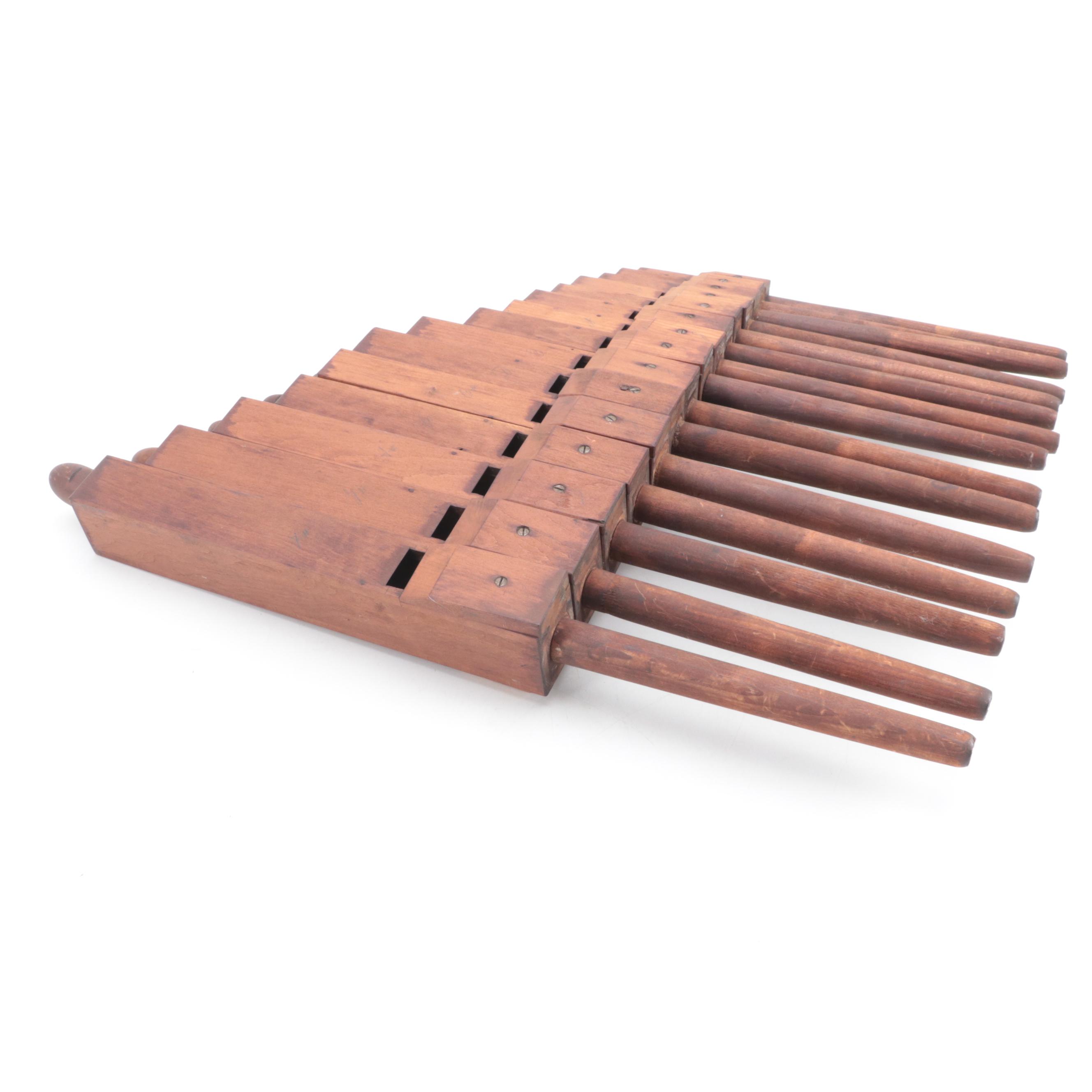 Wooden Organ Pipes Wall Hanging, Late 19th Century