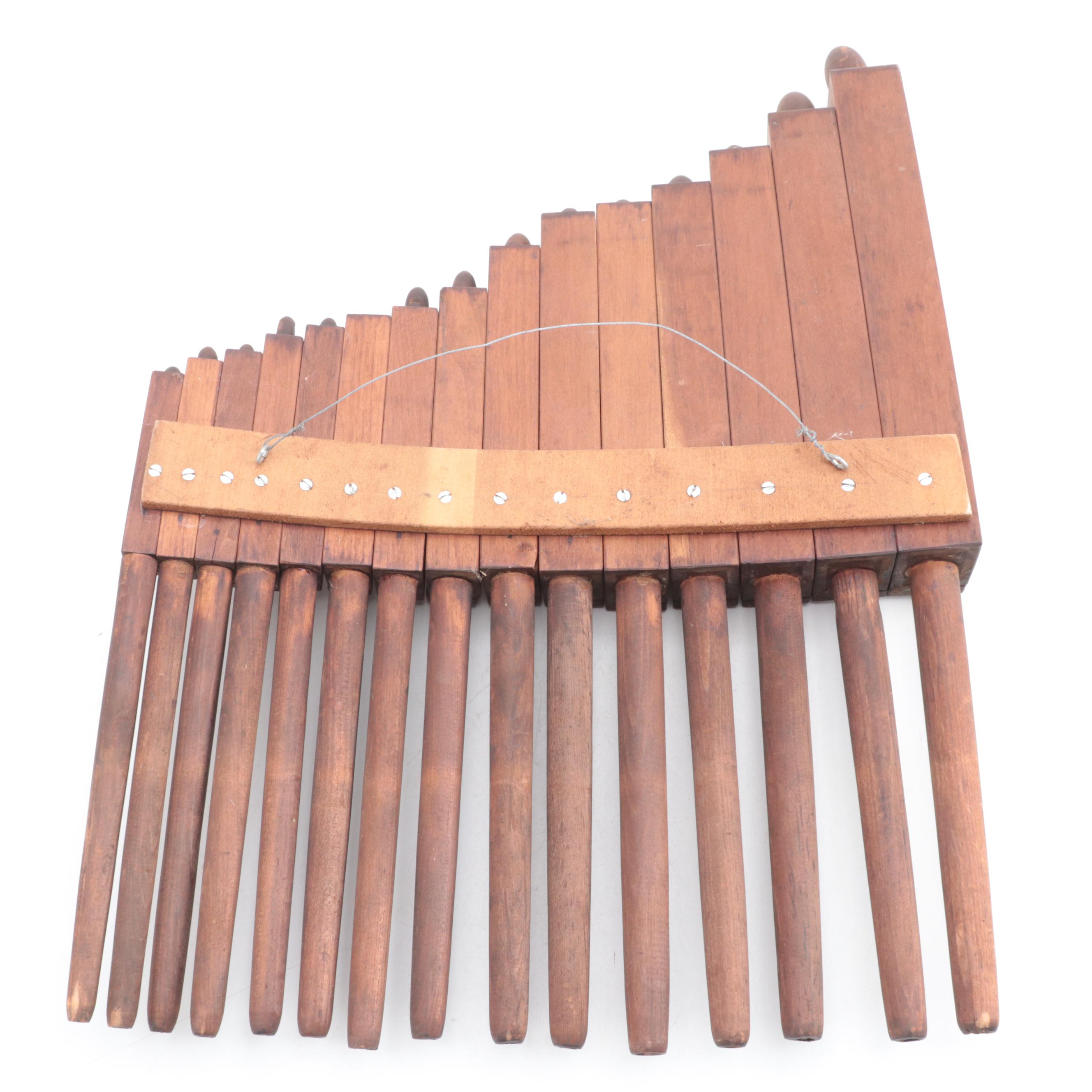 Wooden Organ Pipes Wall Hanging, Late 19th Century