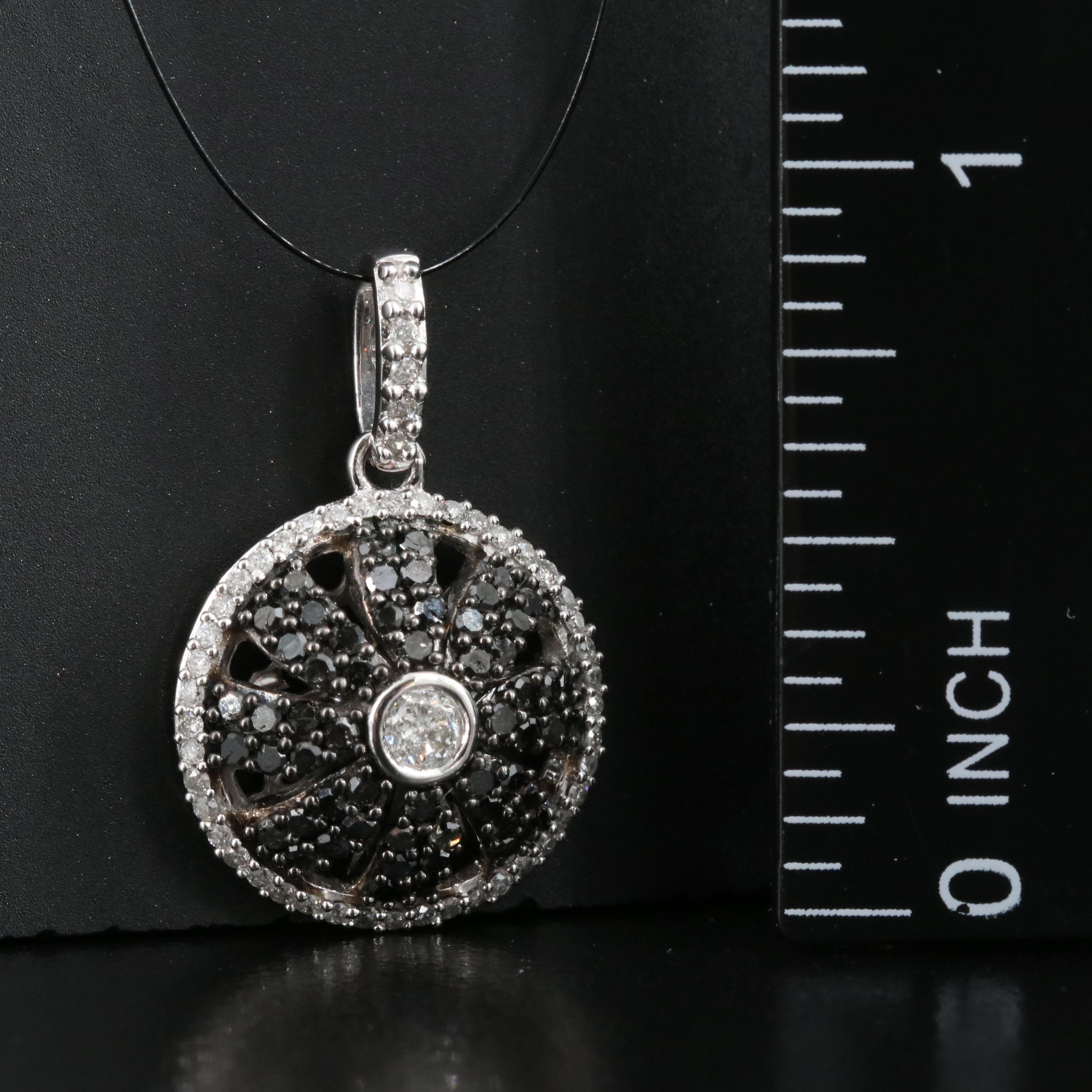 14K 0.71 CTW Diamond Dome Pendant