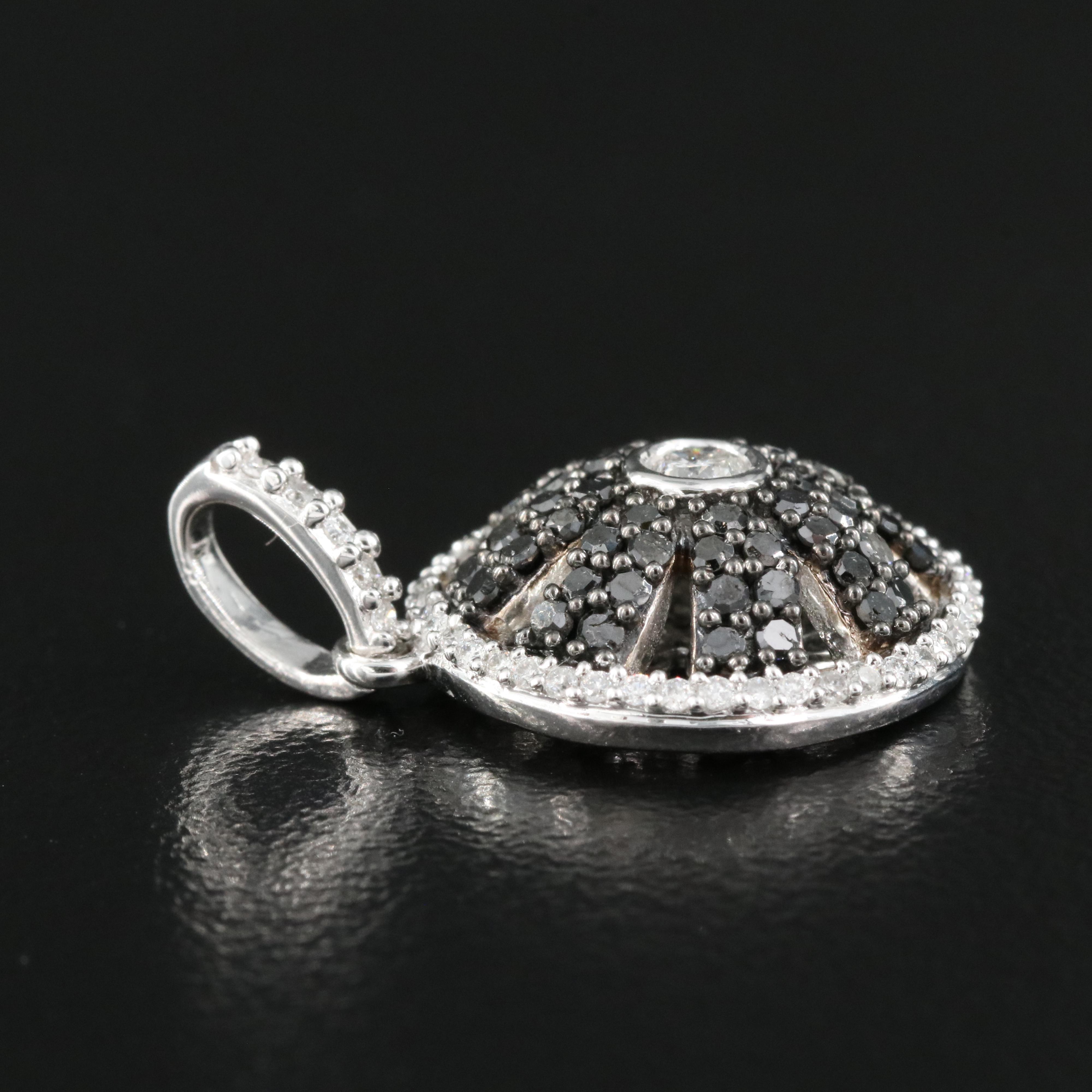 14K 0.71 CTW Diamond Dome Pendant