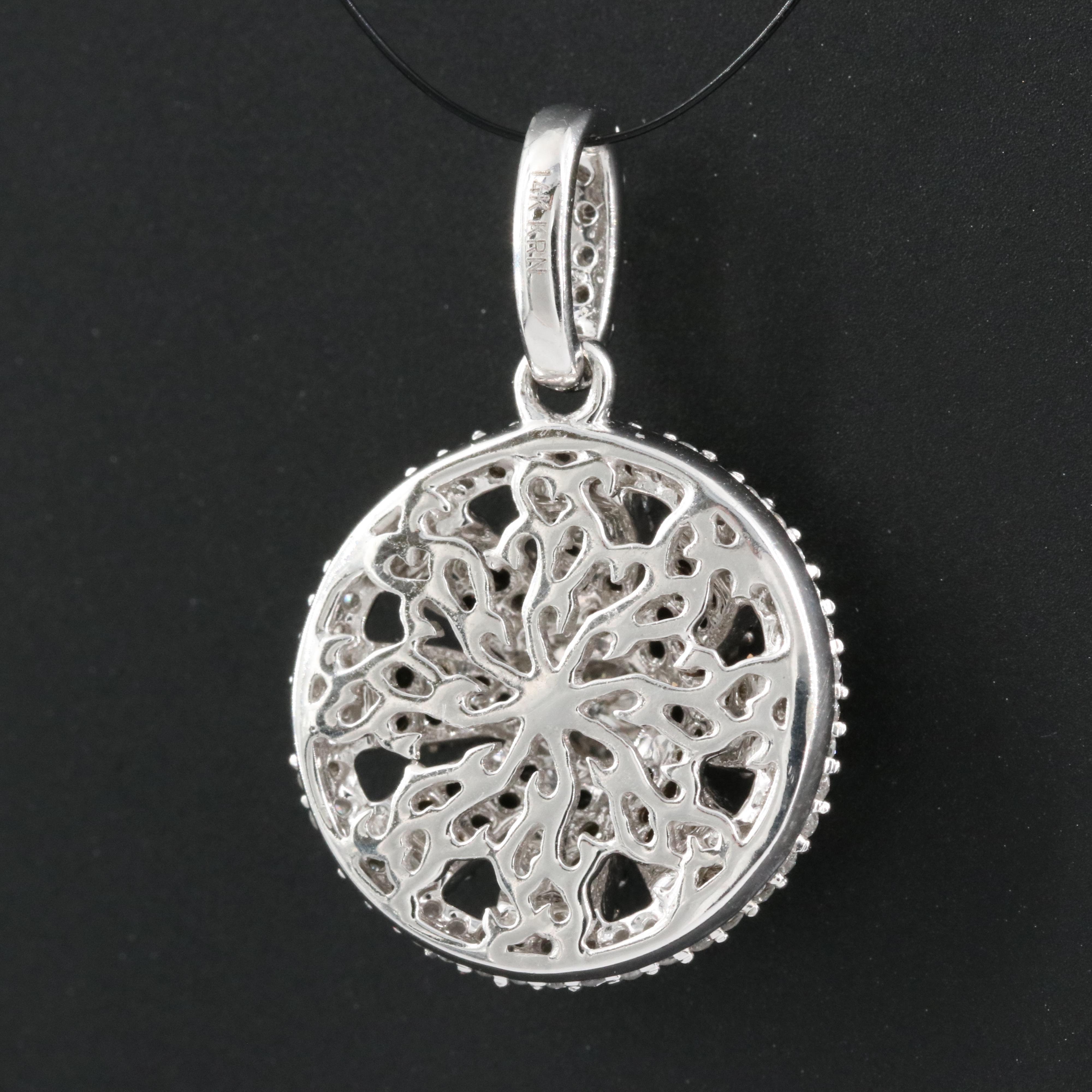 14K 0.71 CTW Diamond Dome Pendant