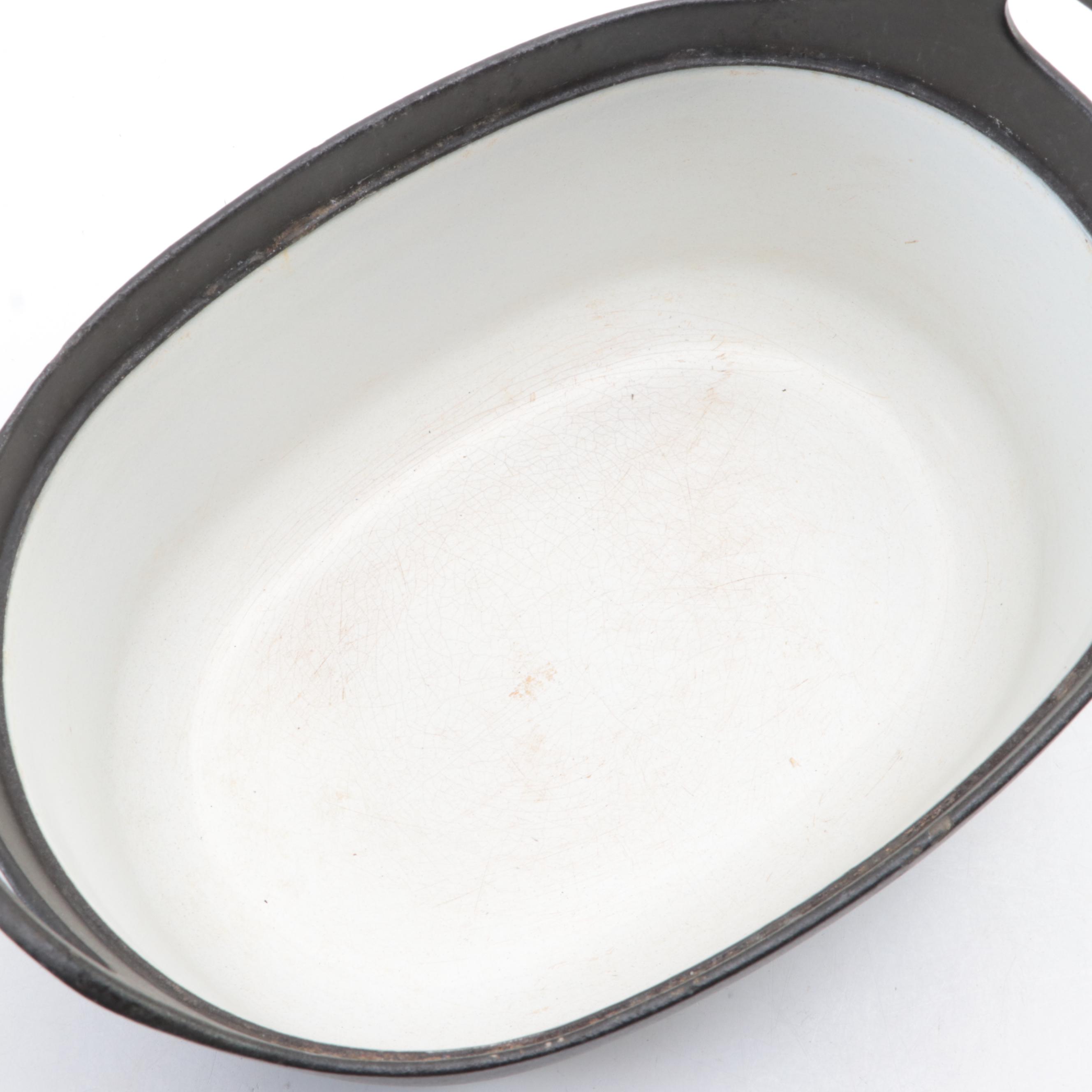 Rosenlew Enameled Cast Iron Casserole Pots, Mid to Late 20th Century