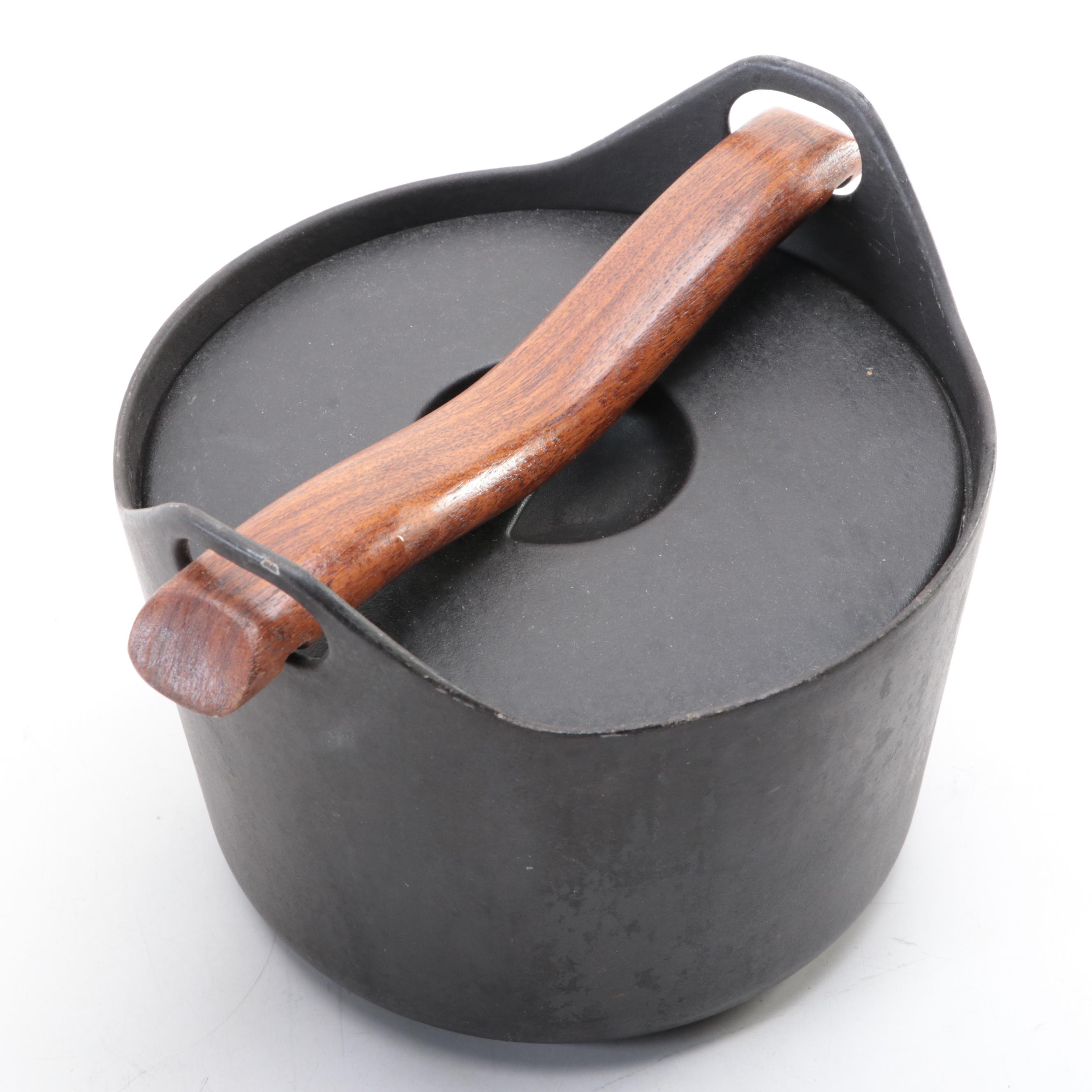 Rosenlew Enameled Cast Iron Casserole Pots, Mid to Late 20th Century