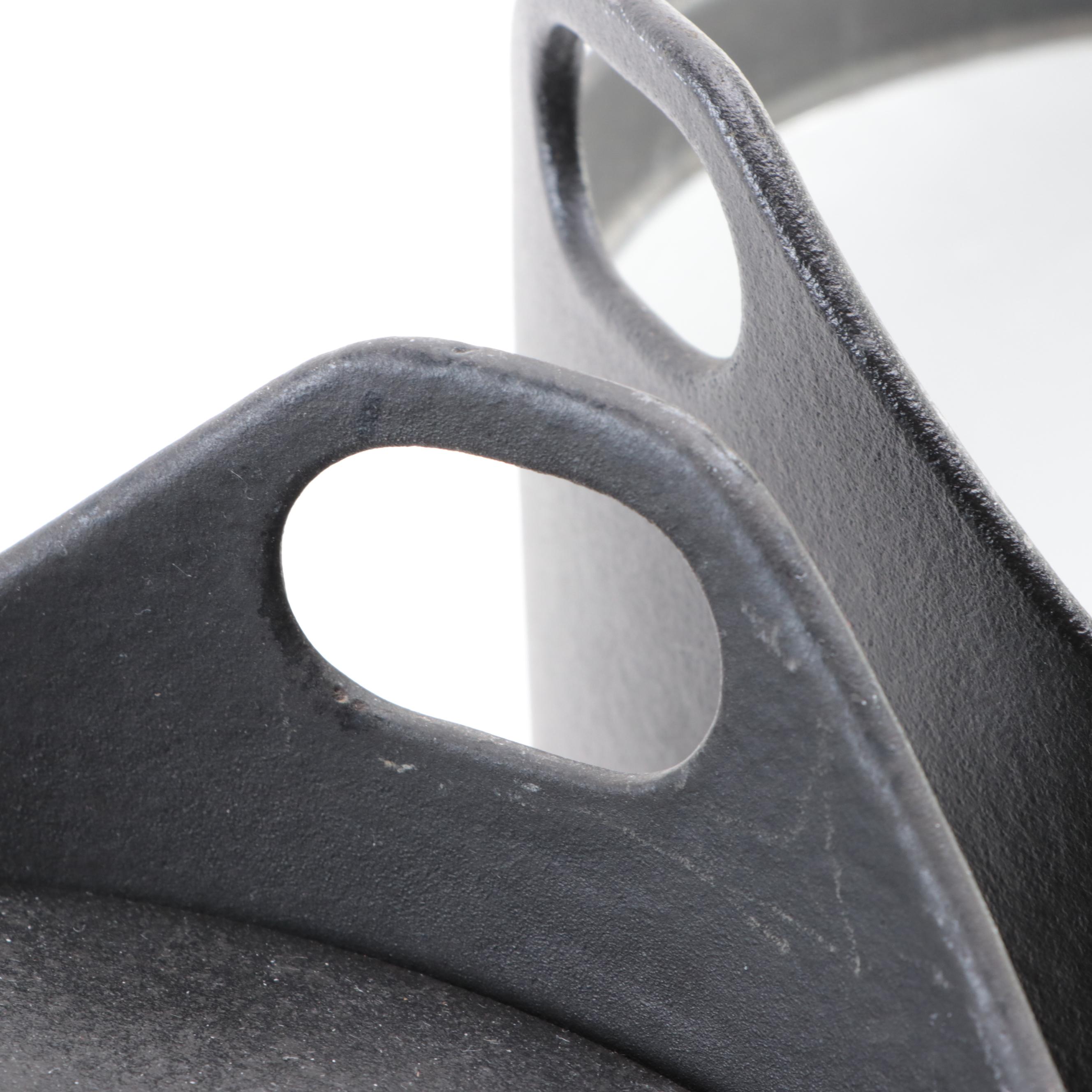 Rosenlew Enameled Cast Iron Casserole Pots, Mid to Late 20th Century