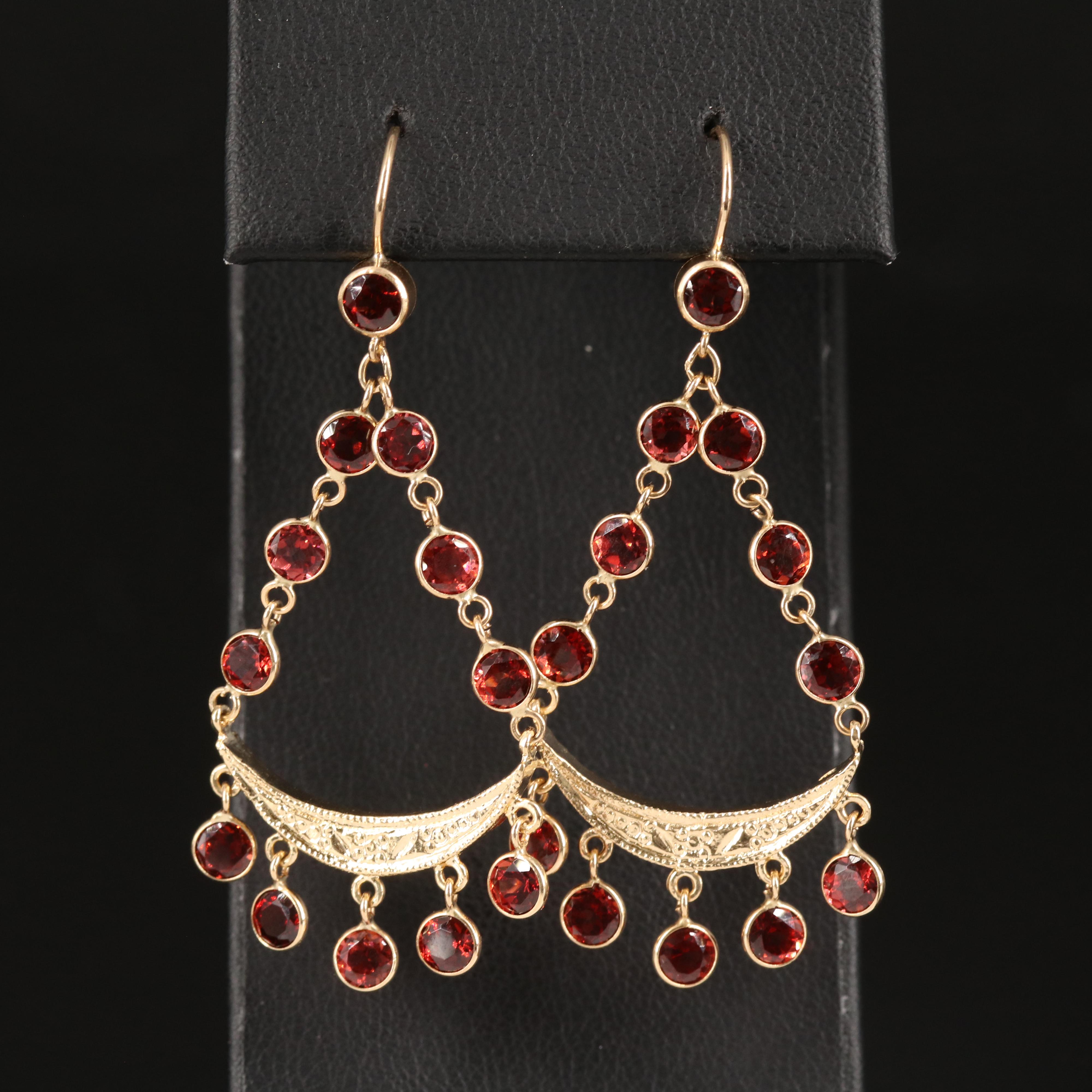 14K Garnet Earrings