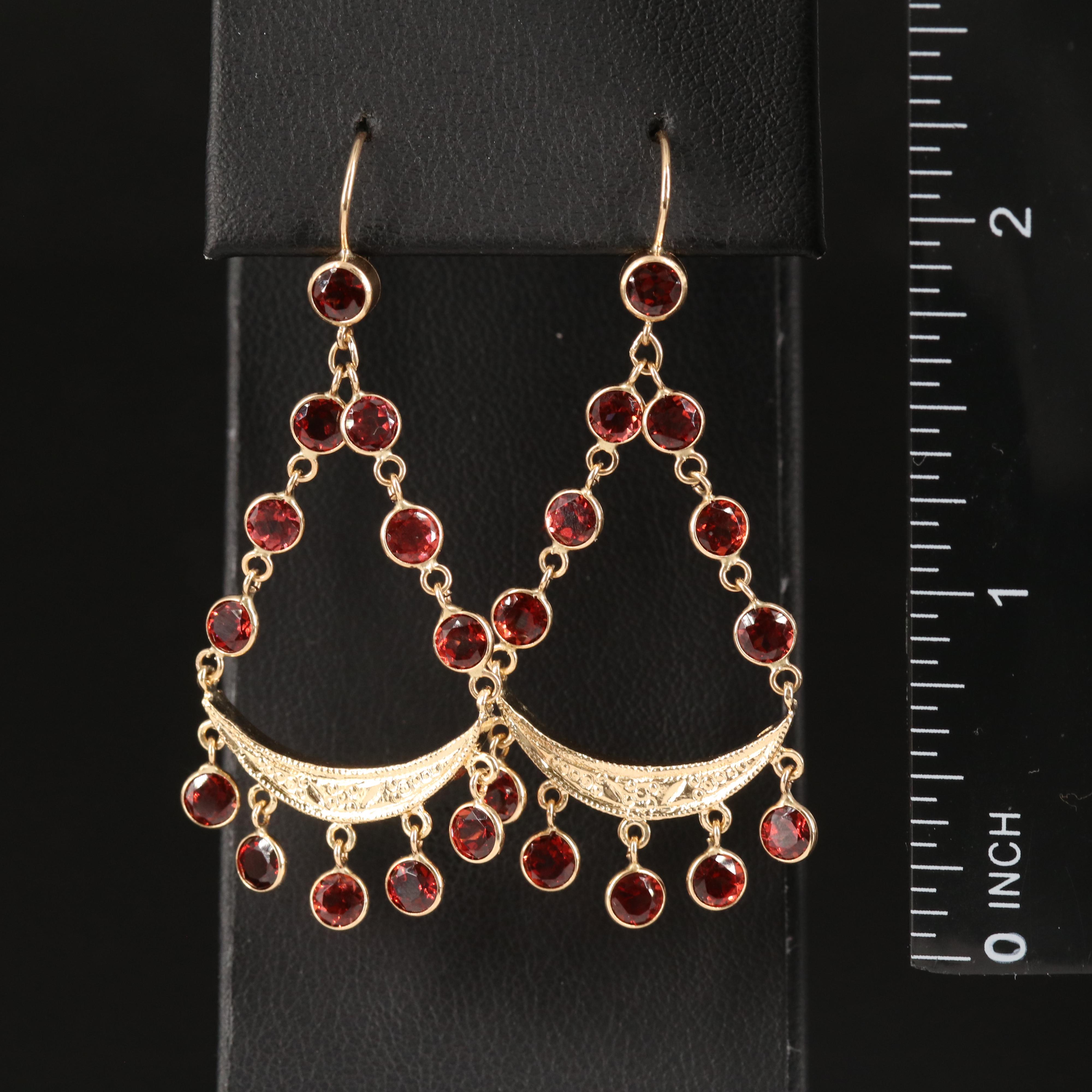 14K Garnet Earrings