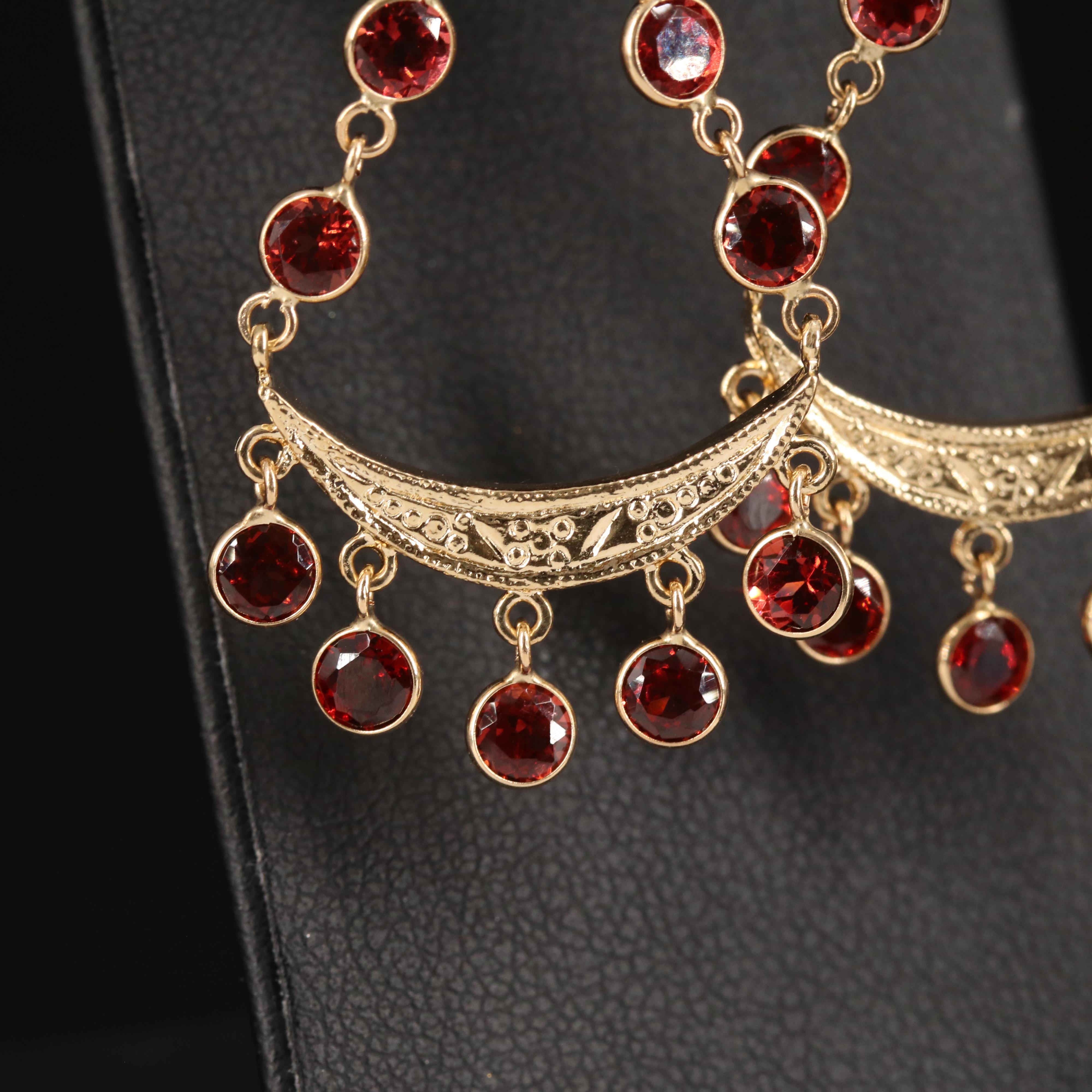 14K Garnet Earrings