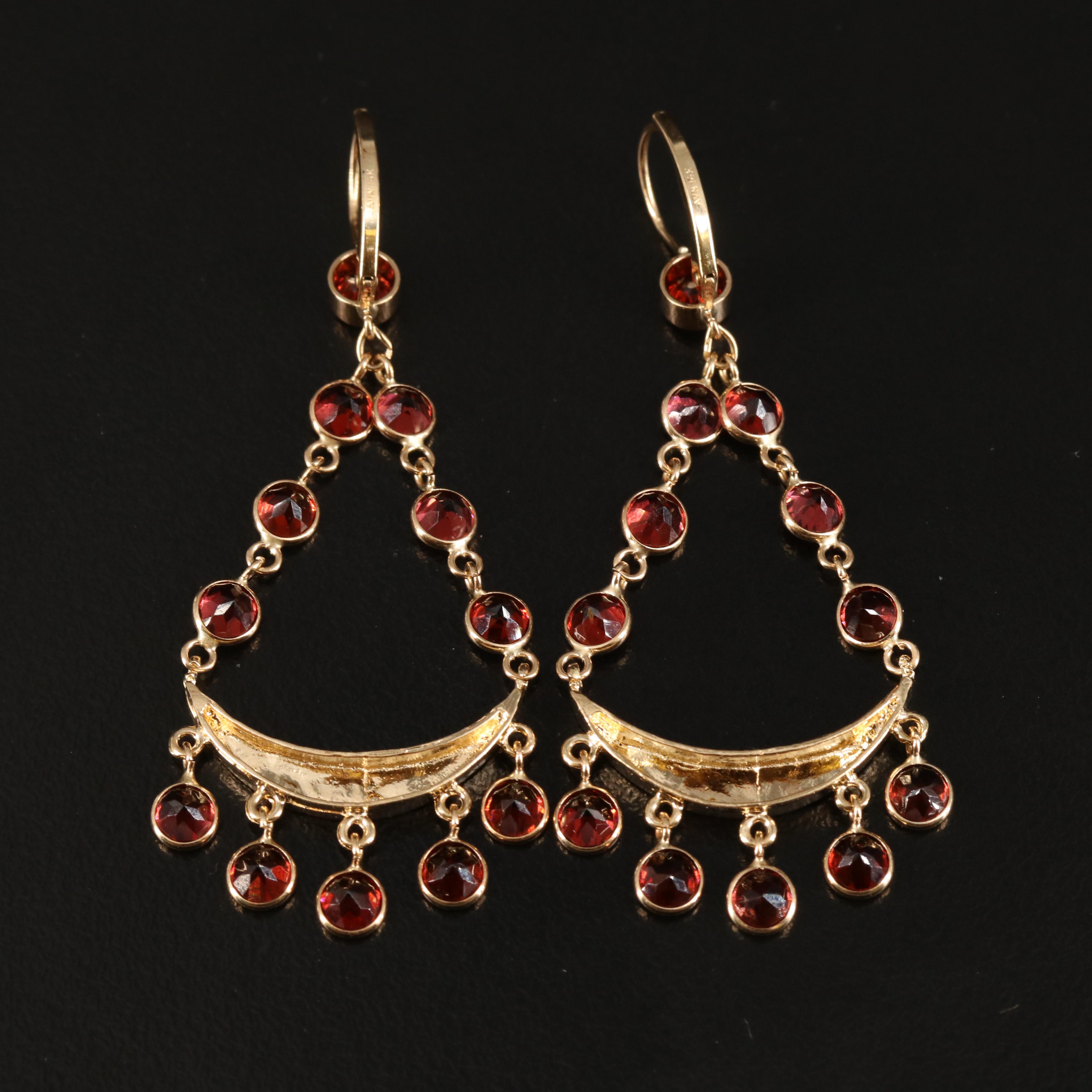 14K Garnet Earrings