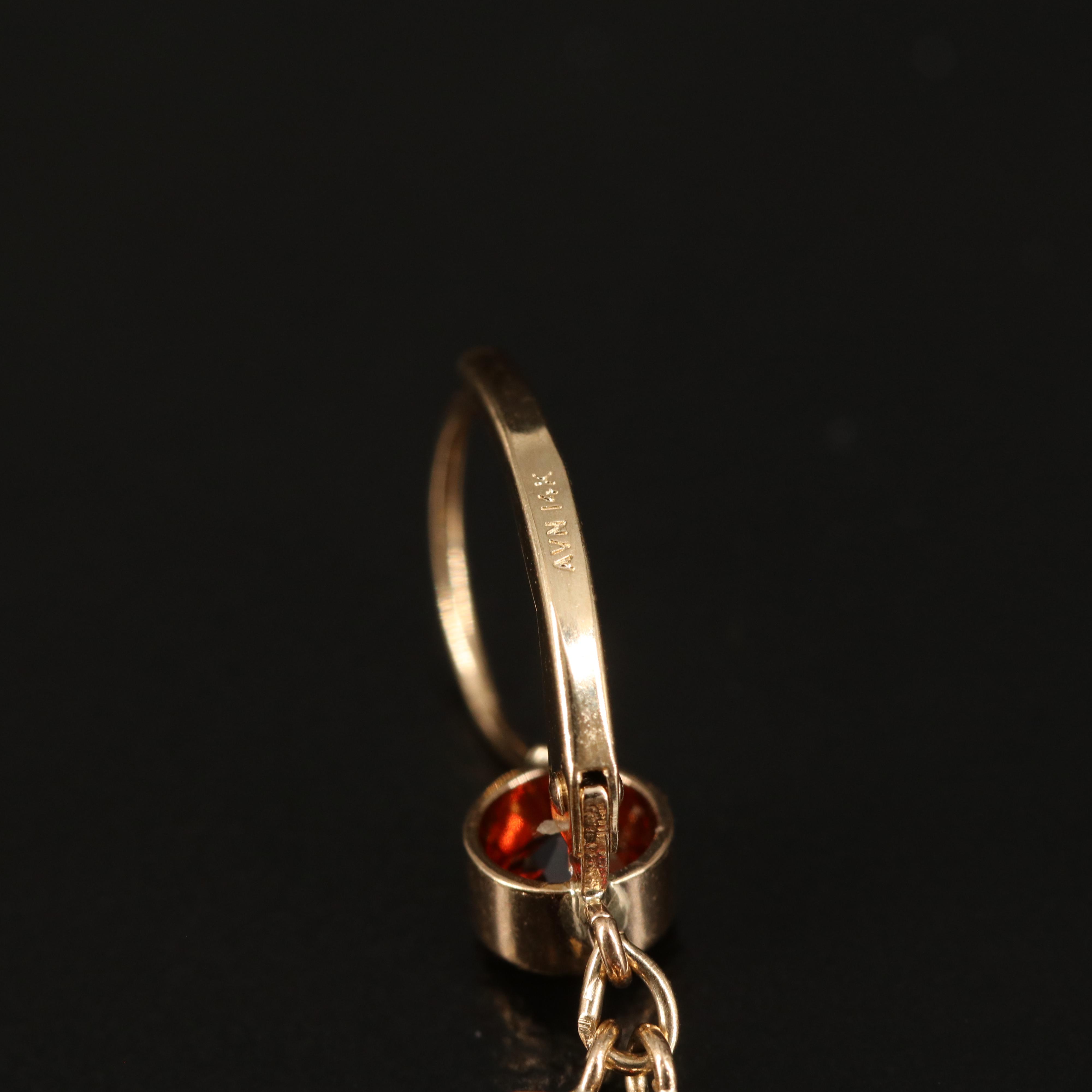 14K Garnet Earrings
