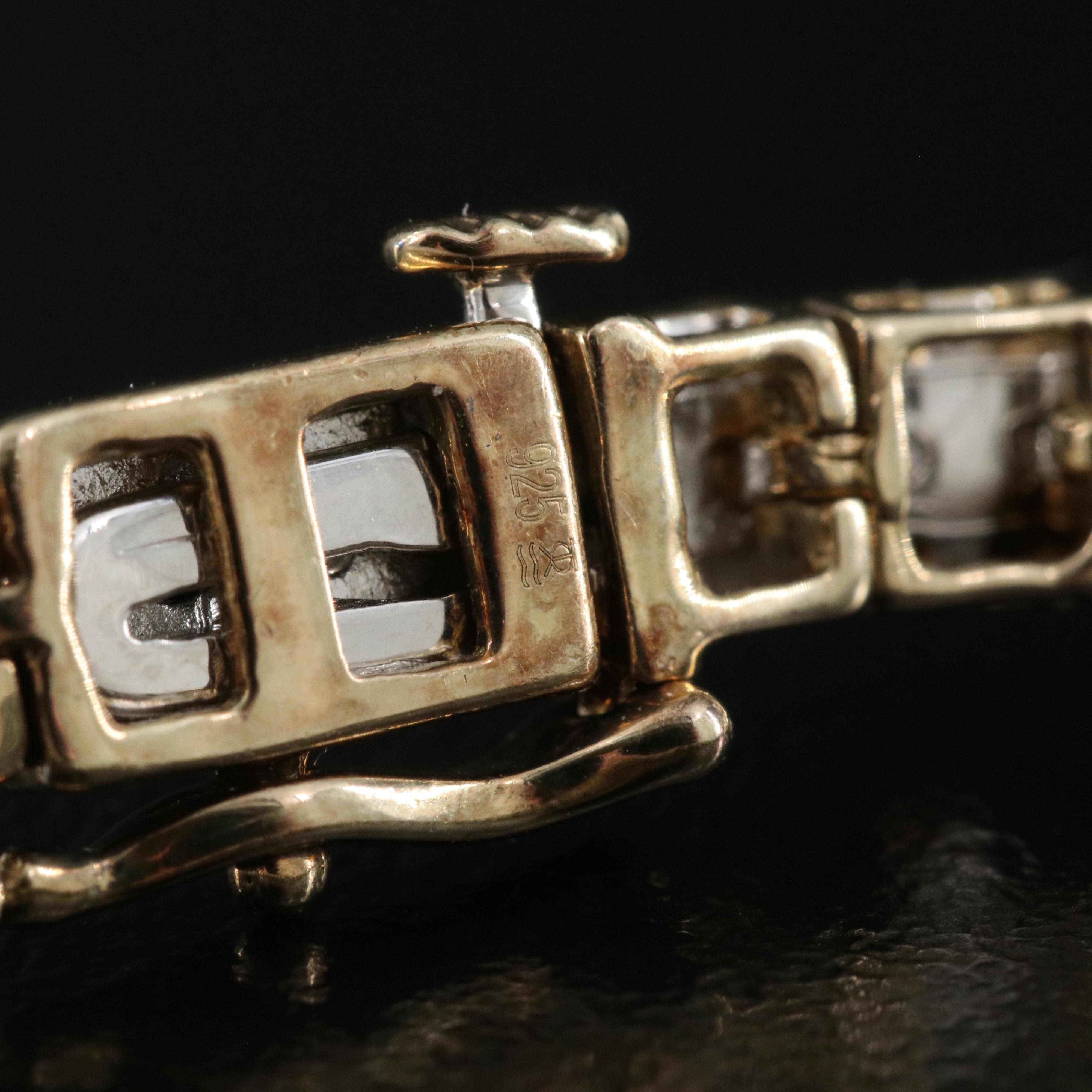 Sterling Diamond Line Bracelet