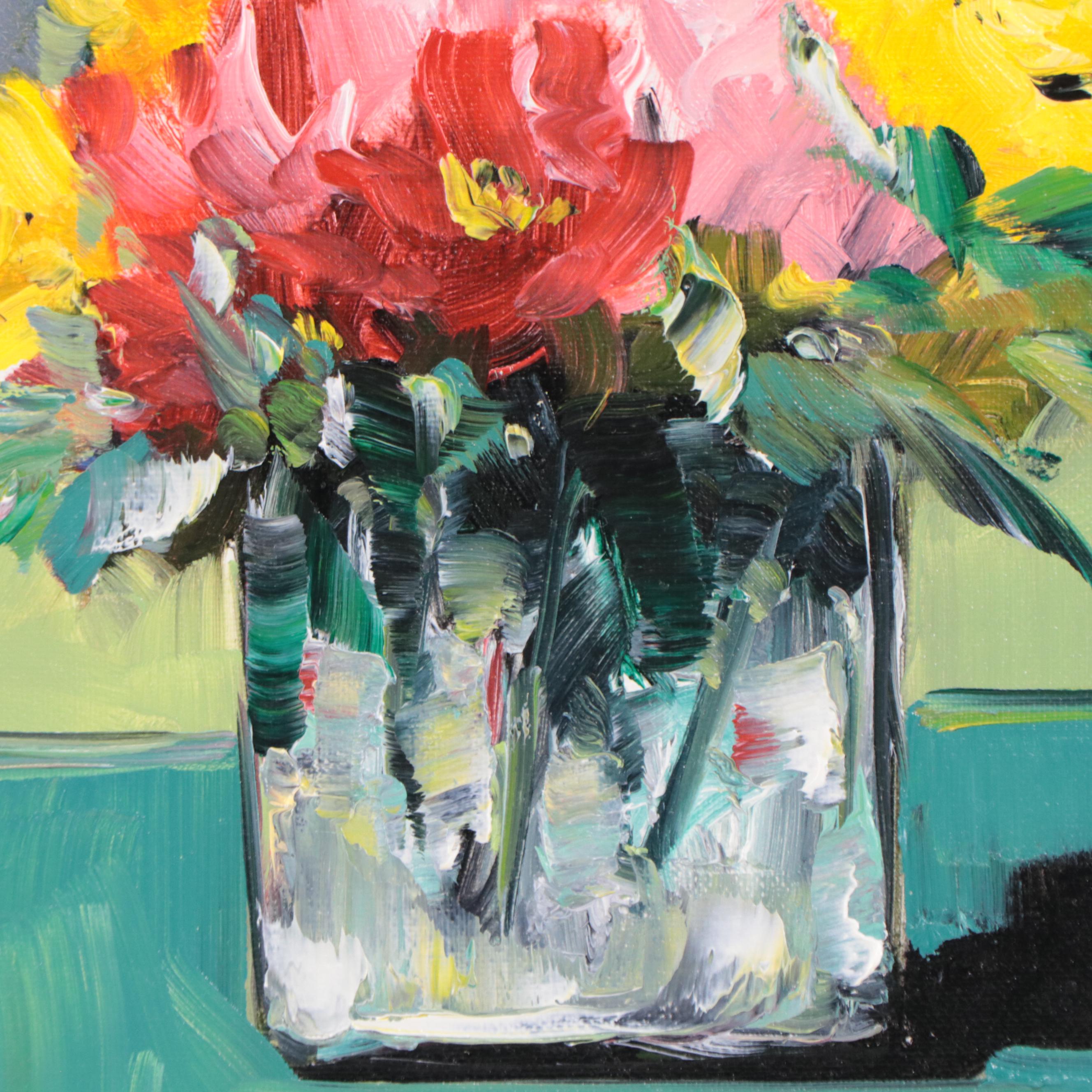 José Lima Floral Still Life Oil Painting, 2022