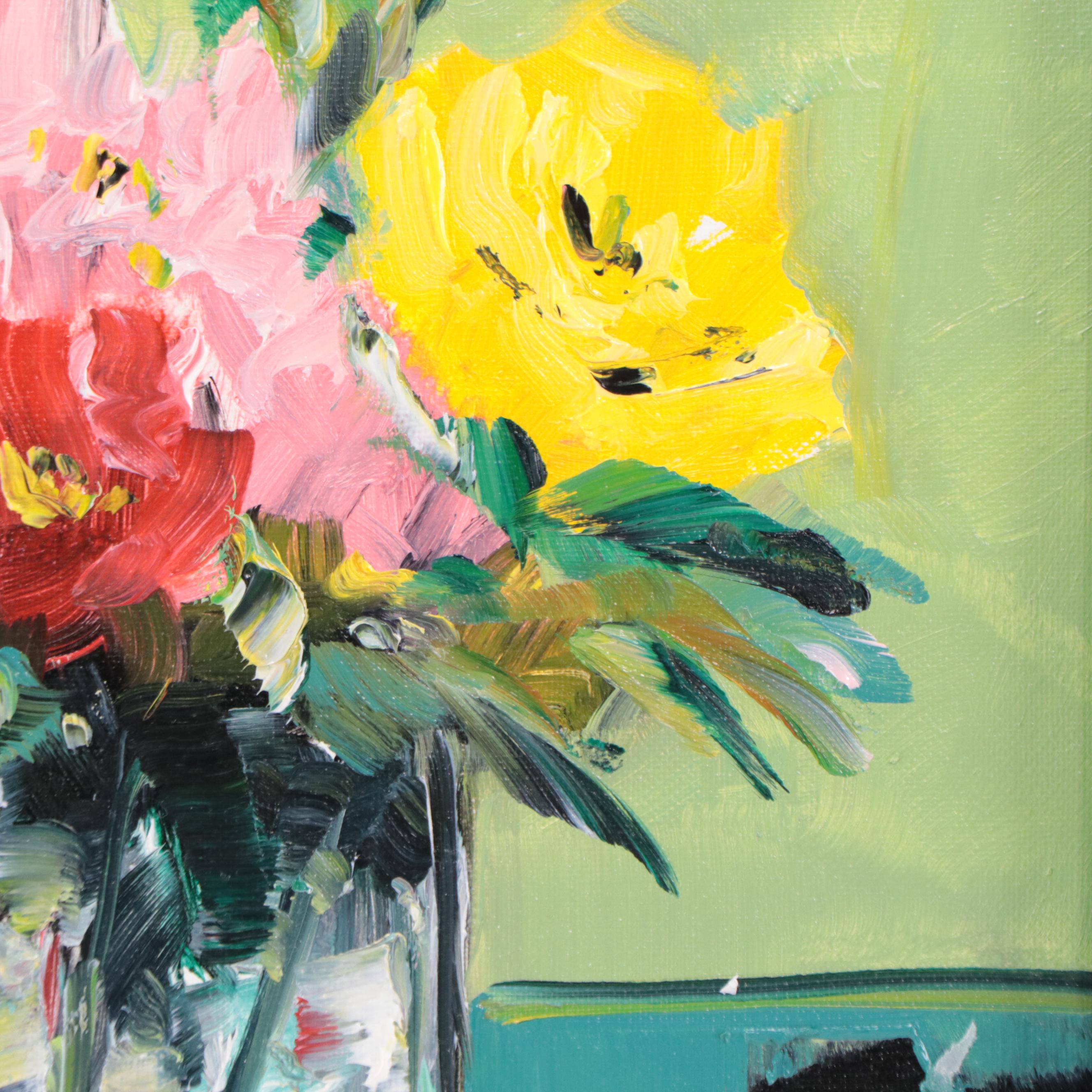 José Lima Floral Still Life Oil Painting, 2022