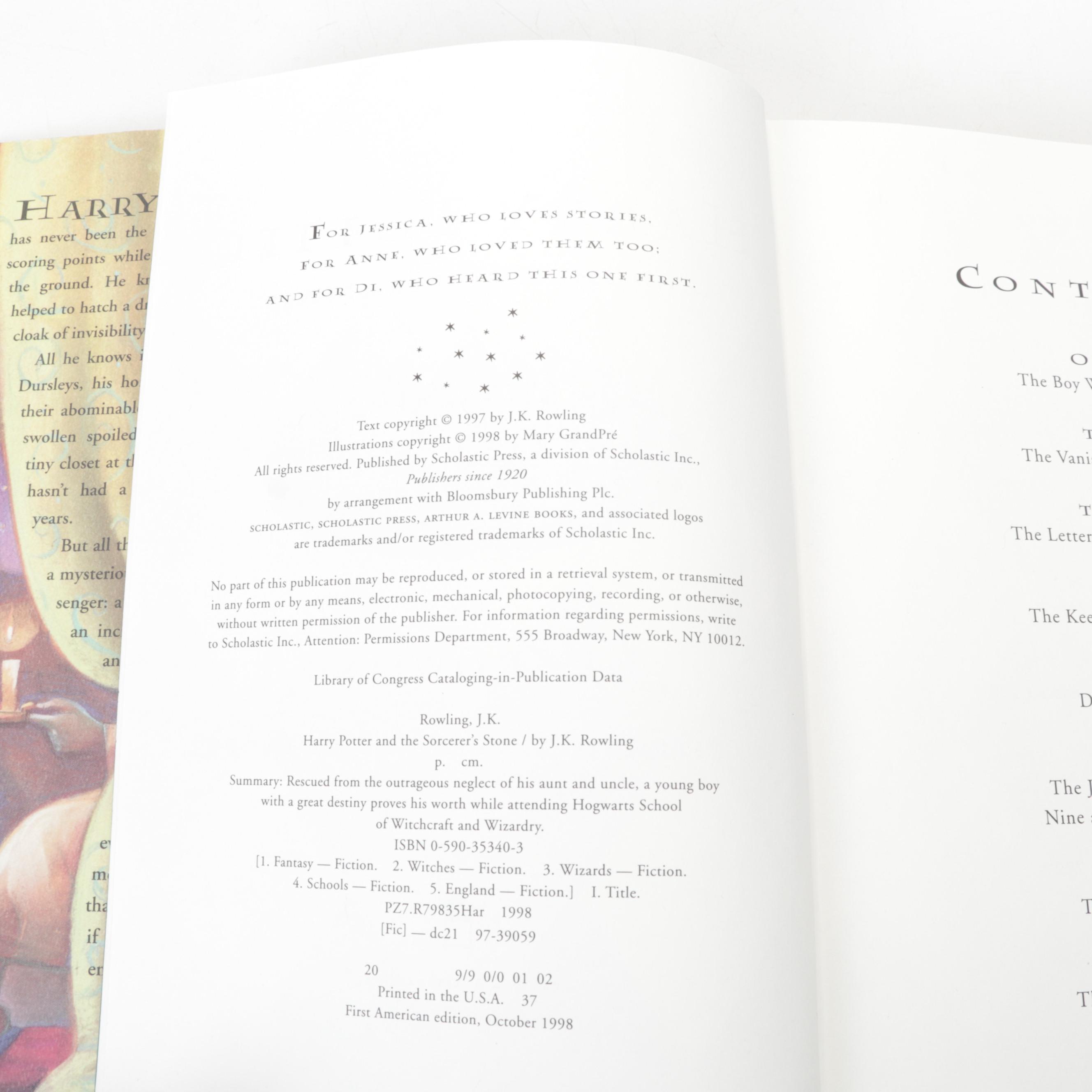 First American Edition "Harry Potter" Complete Series by J. K. Rowling