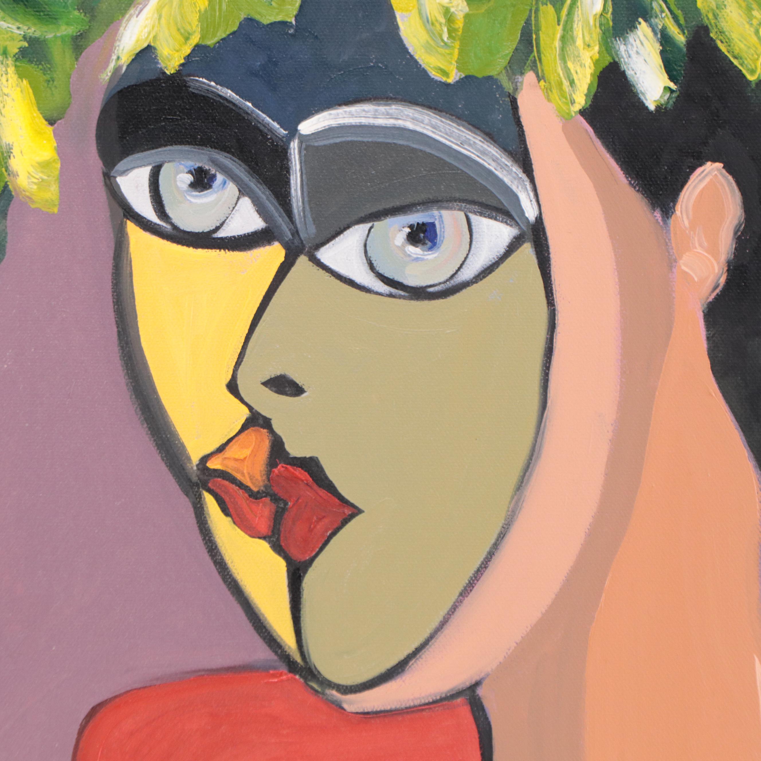 José M. Lima Oil Painting "Framed Woman," 2021