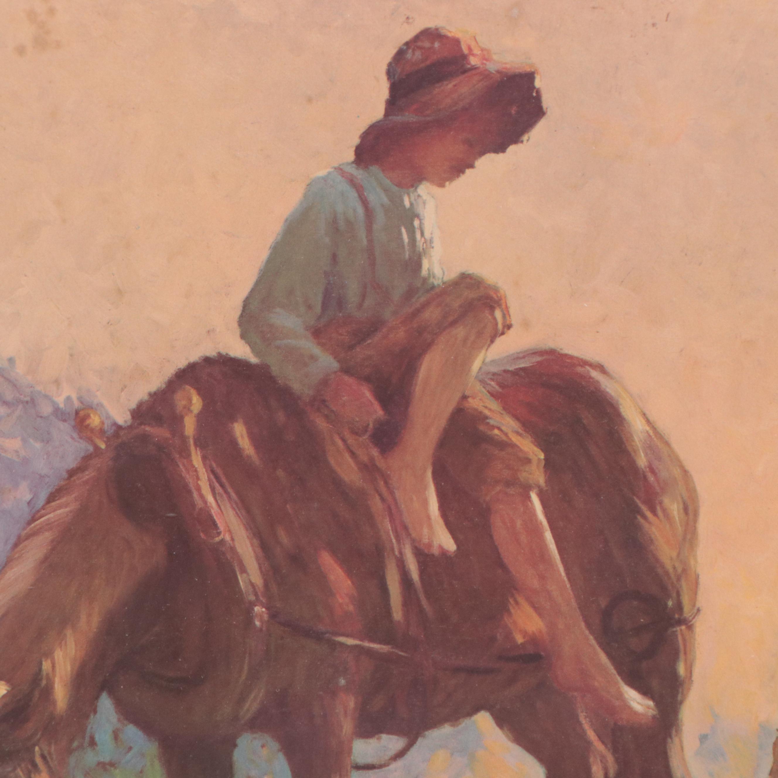 Offset Lithograph After Adam Emory Albright "The Old Farm," 1958