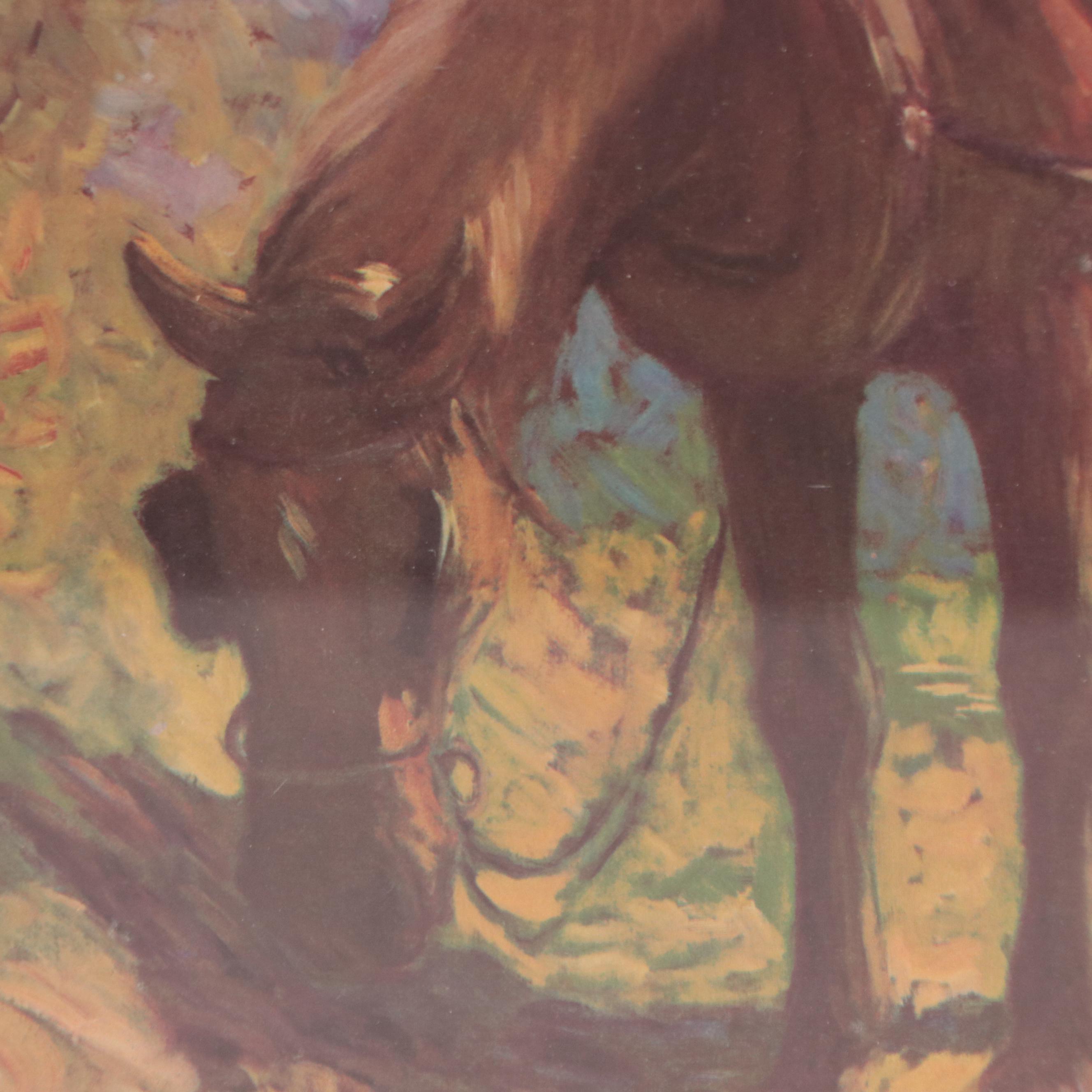 Offset Lithograph After Adam Emory Albright "The Old Farm," 1958