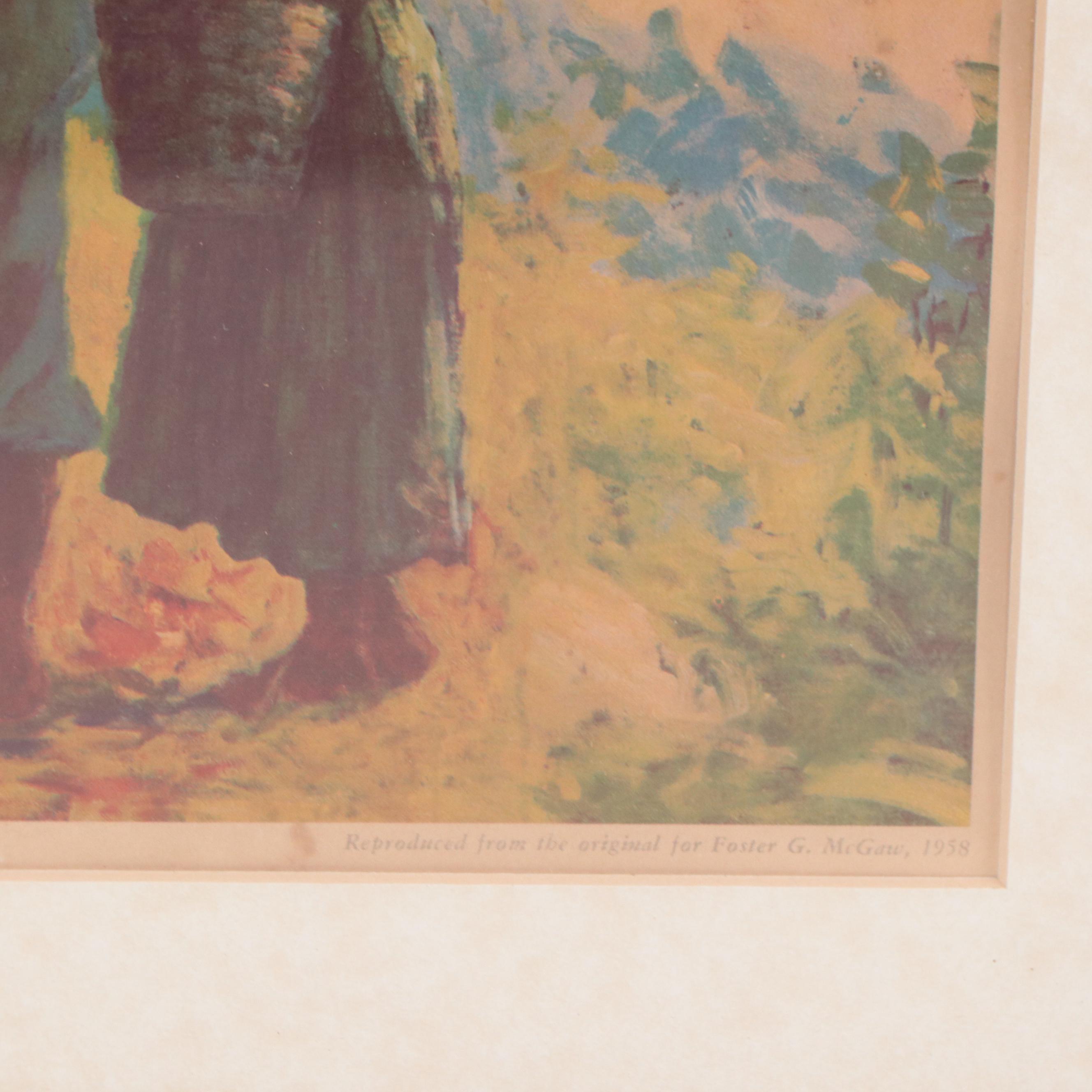 Offset Lithograph After Adam Emory Albright "The Old Farm," 1958