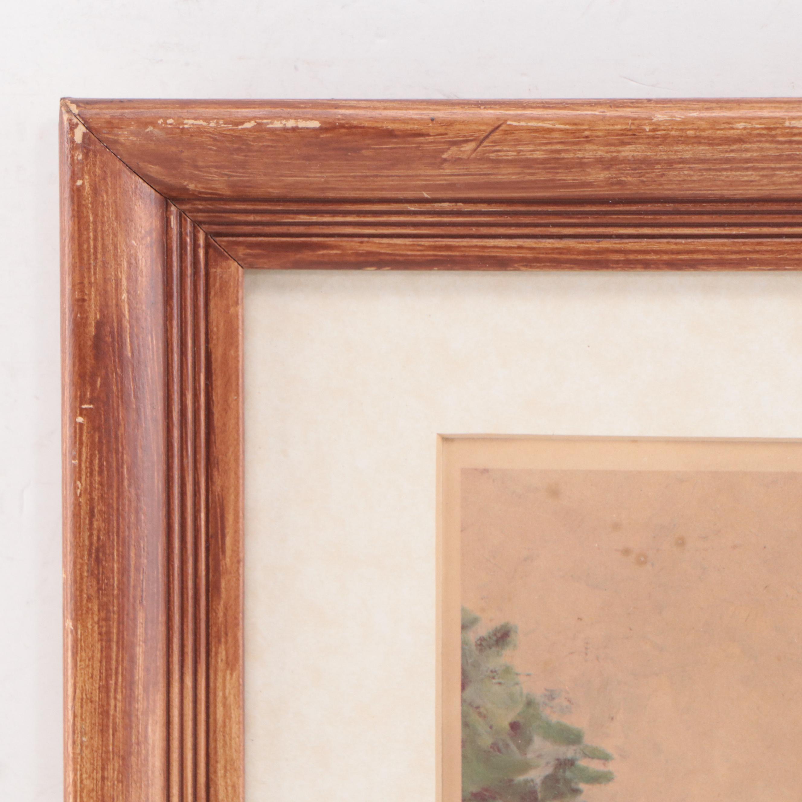 Offset Lithograph After Adam Emory Albright "The Old Farm," 1958