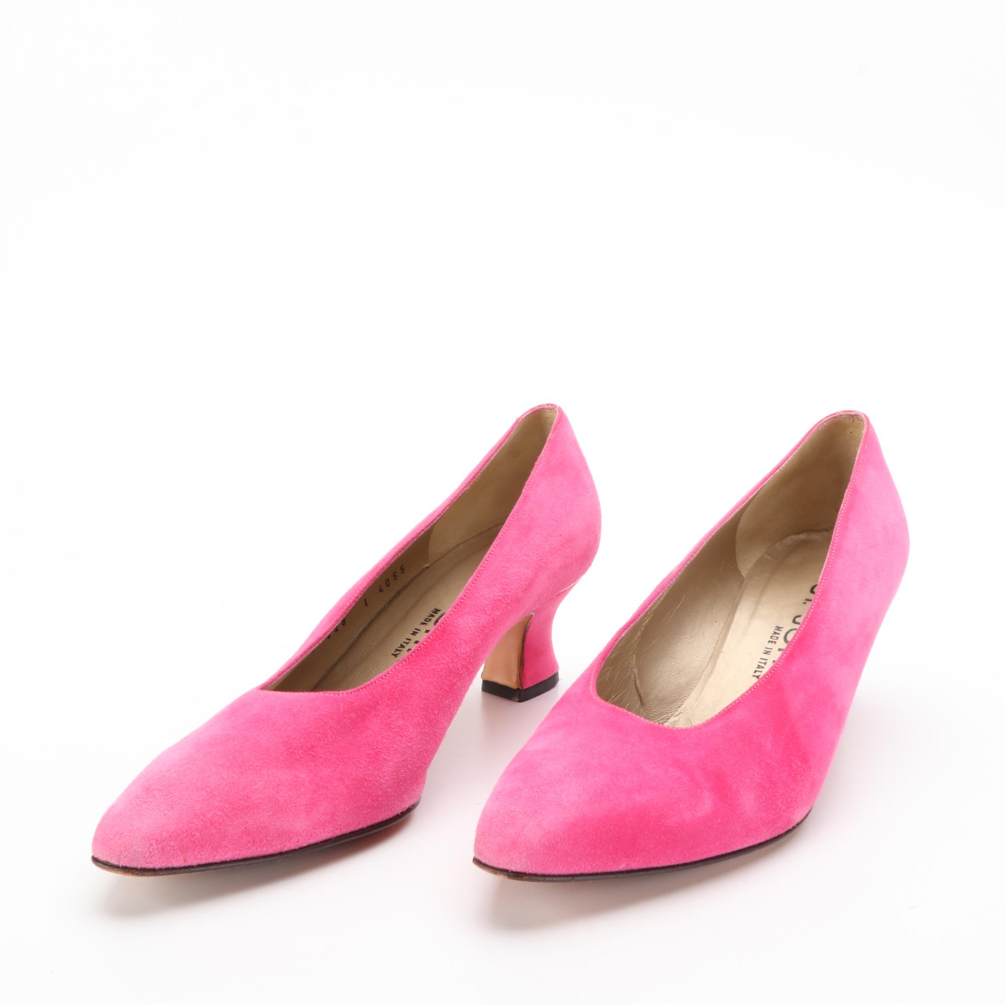 St. John Pumps and Slingbacks in Suede and Embellished Satin