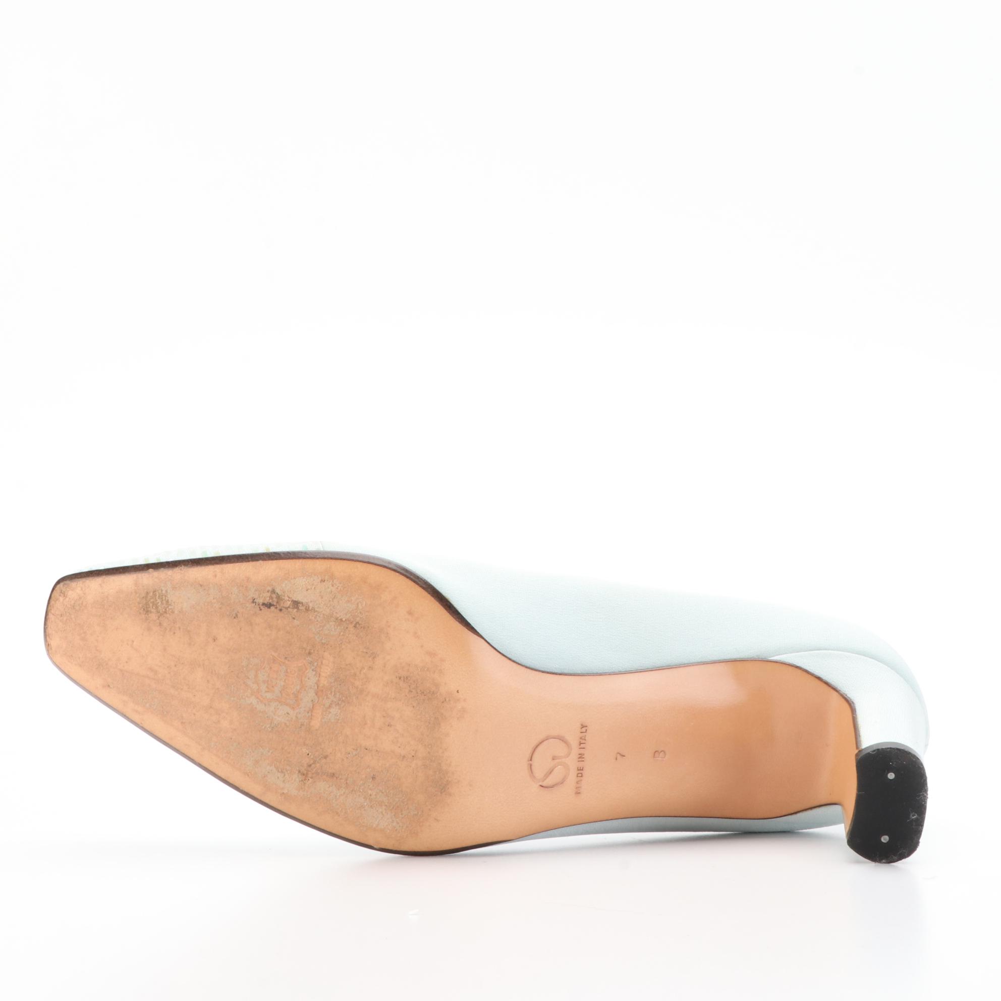 St. John Pumps and Slingbacks in Suede and Embellished Satin