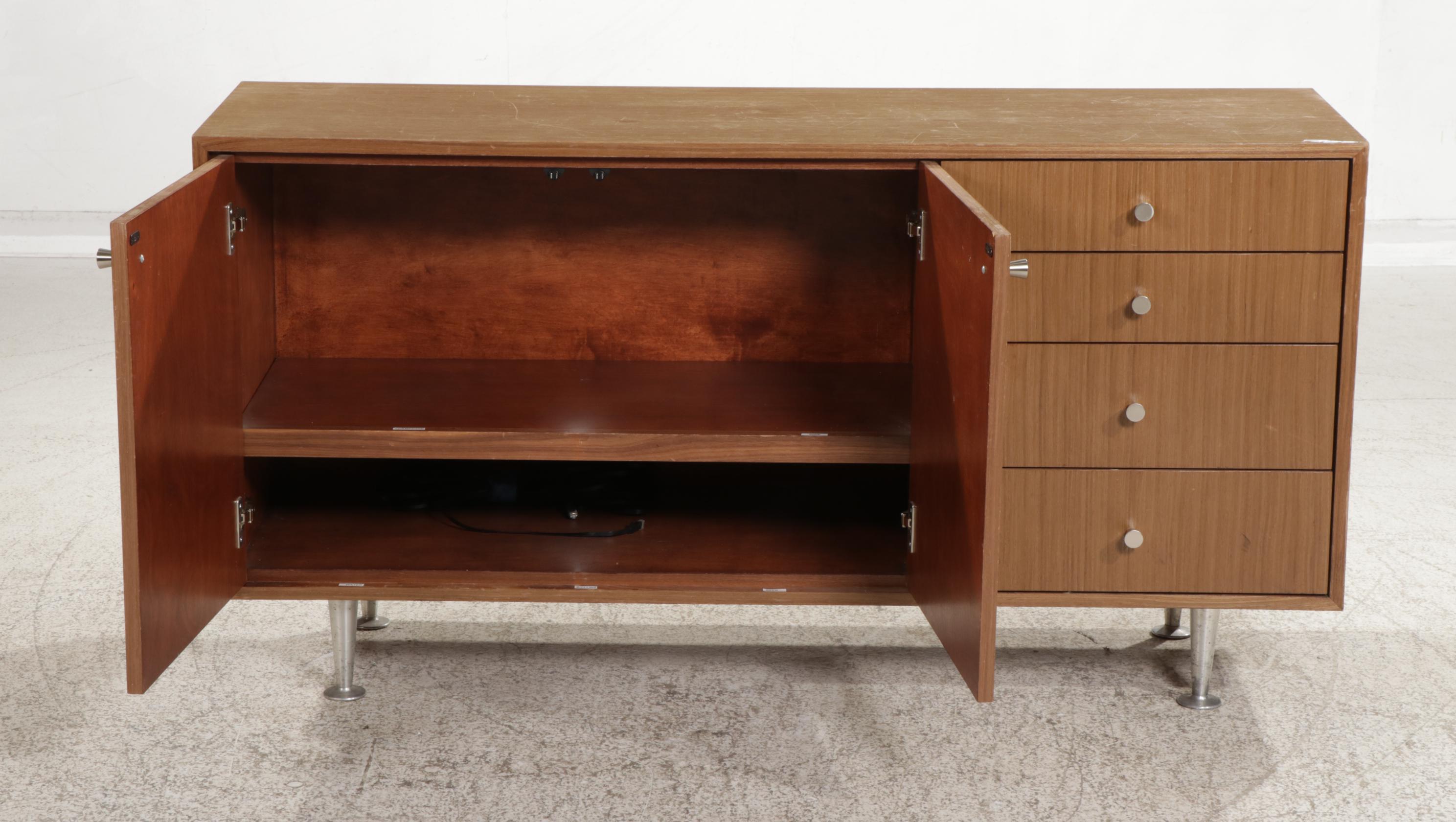 Mid Century Modern Style Teak-Veneered Credenza