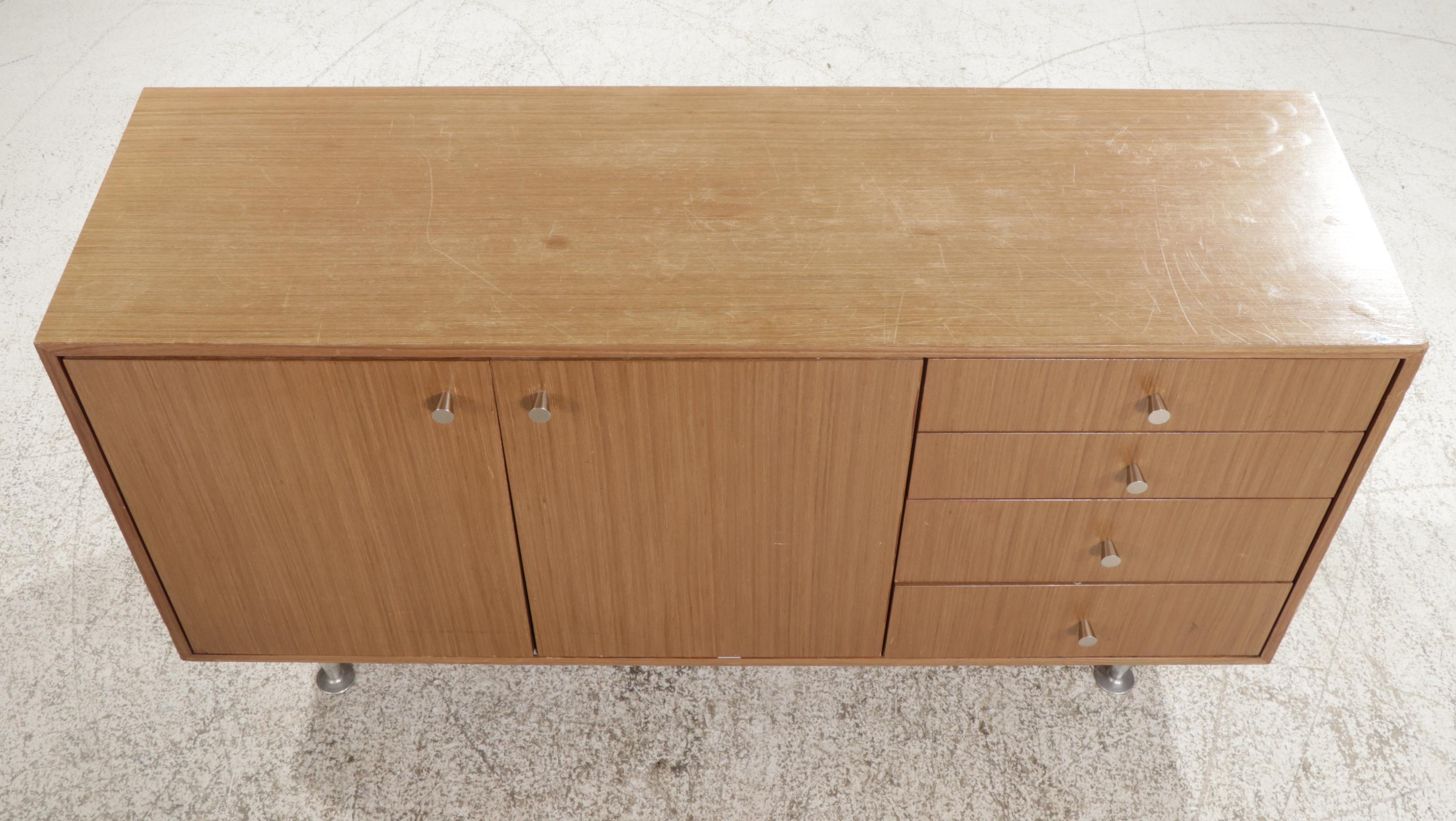 Mid Century Modern Style Teak-Veneered Credenza