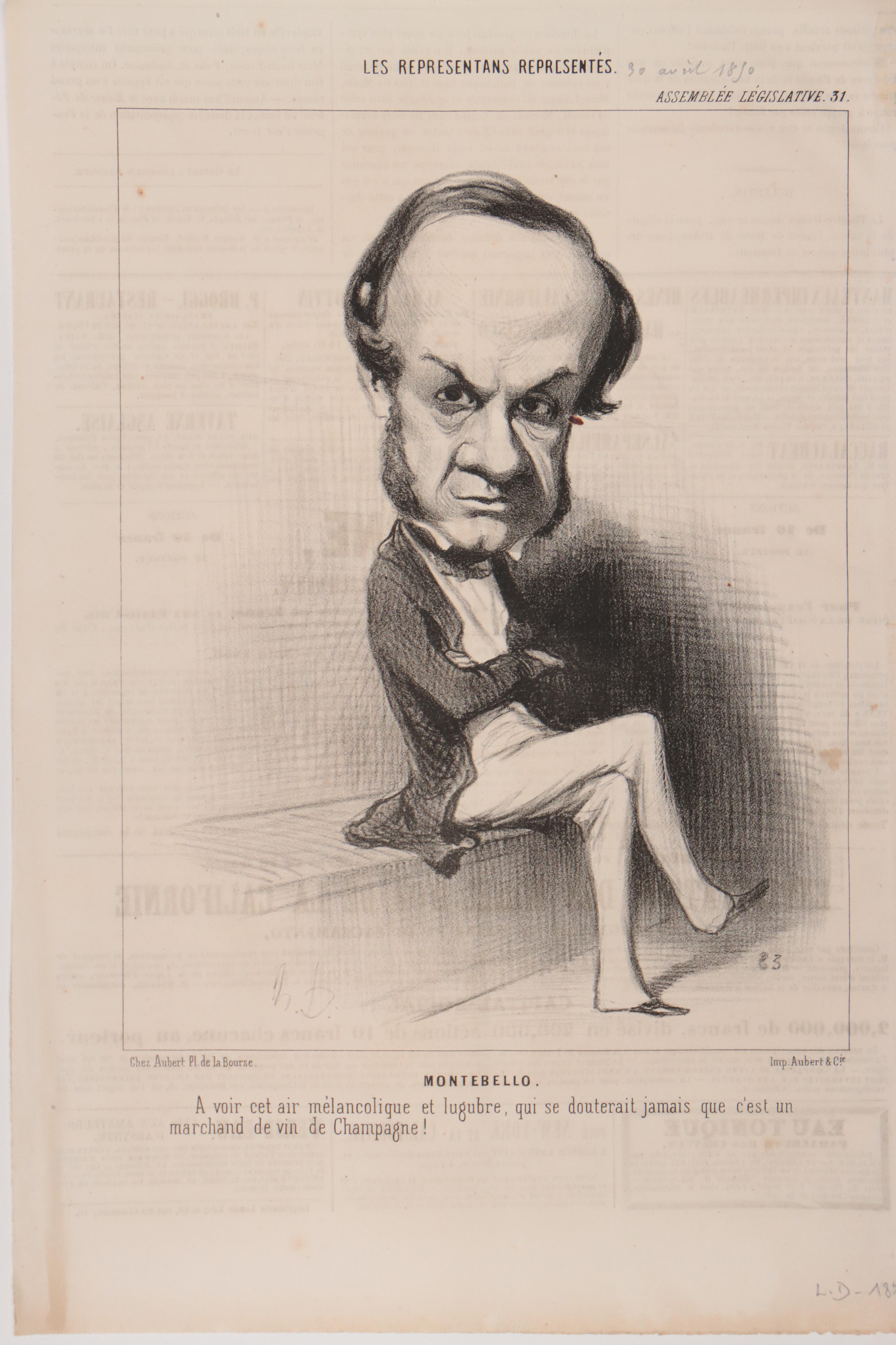 Chez Aubert, Aubert & Co. Double-Sided Lithograph "Montebello"