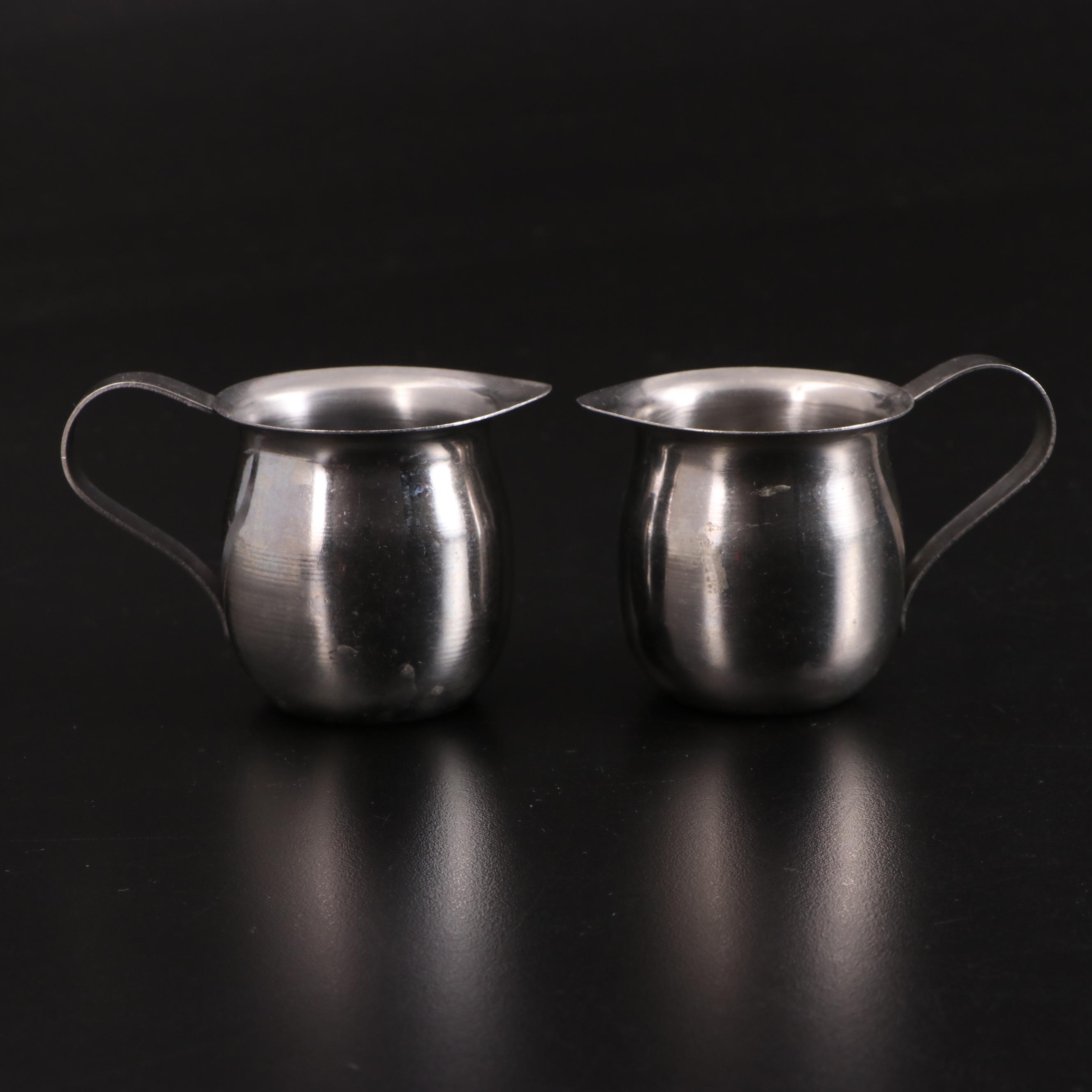 Silver Plate with Other Metal Compote, Centerpiece Bowl, Creamers and Gravy Boat