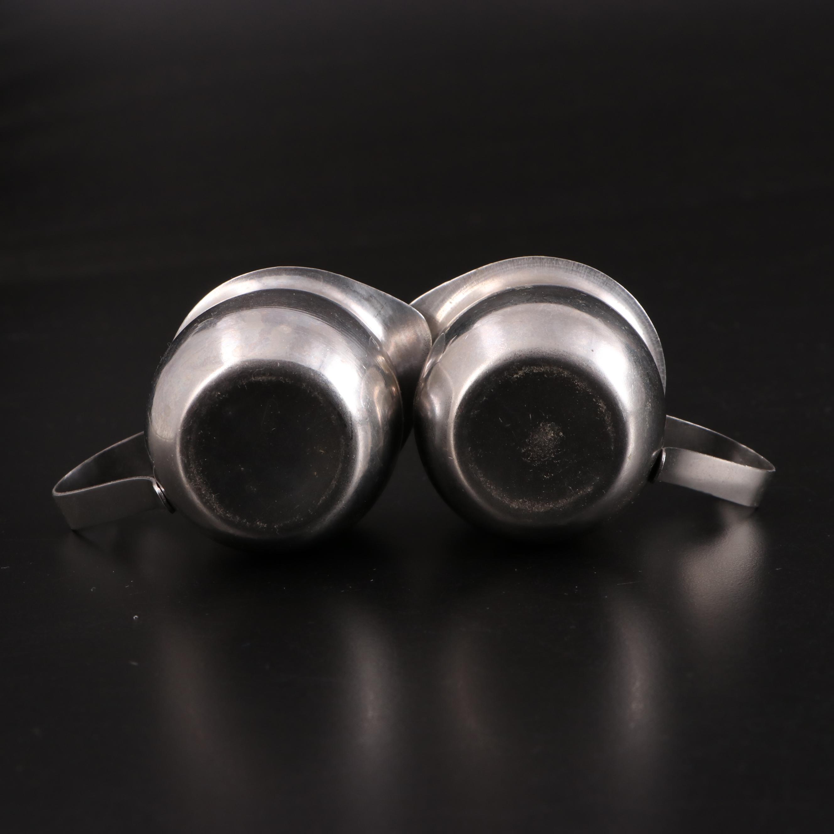 Silver Plate with Other Metal Compote, Centerpiece Bowl, Creamers and Gravy Boat