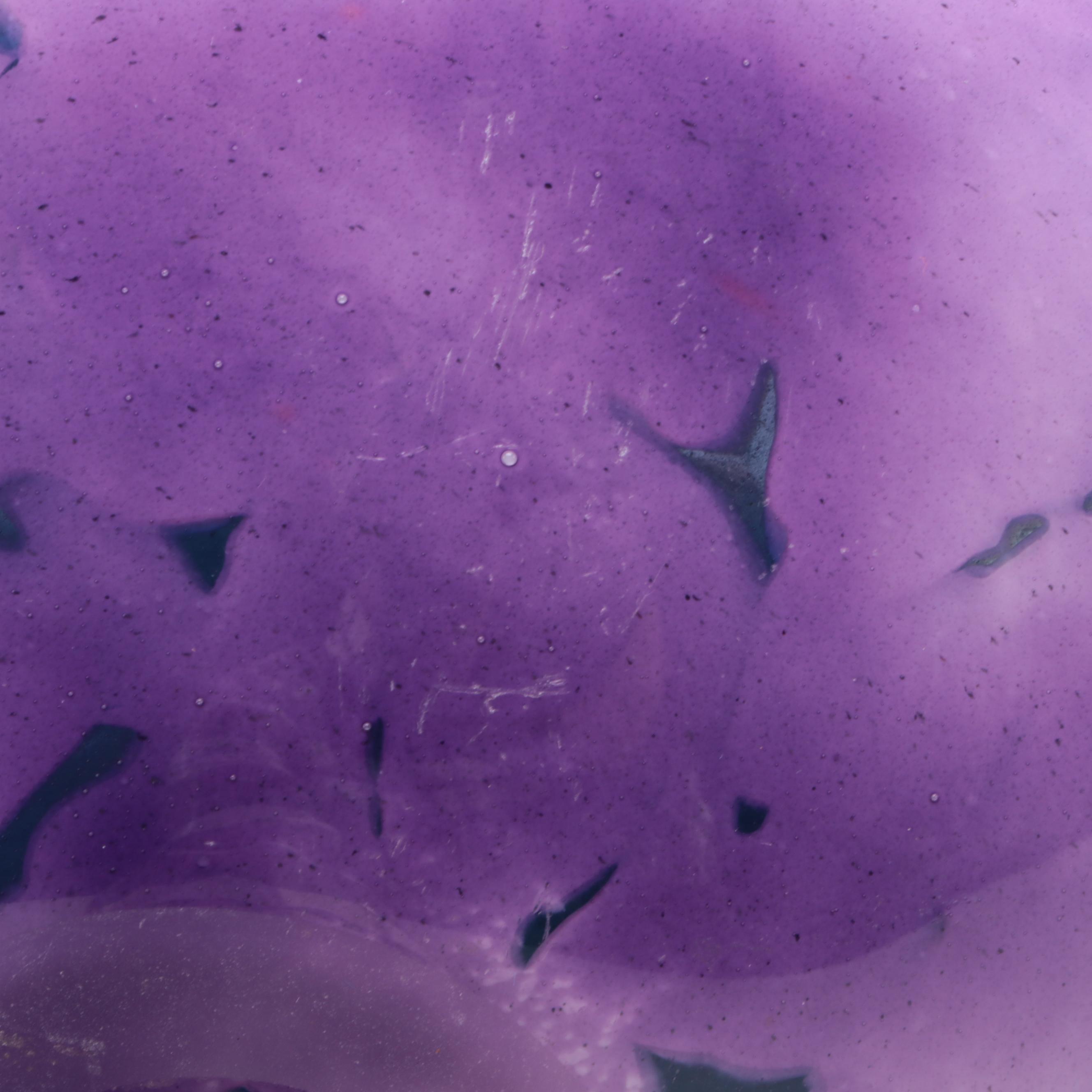 Artist Signed Blown Multicolor Mottled and Fluted Studio Art Glass Bowl, 1996