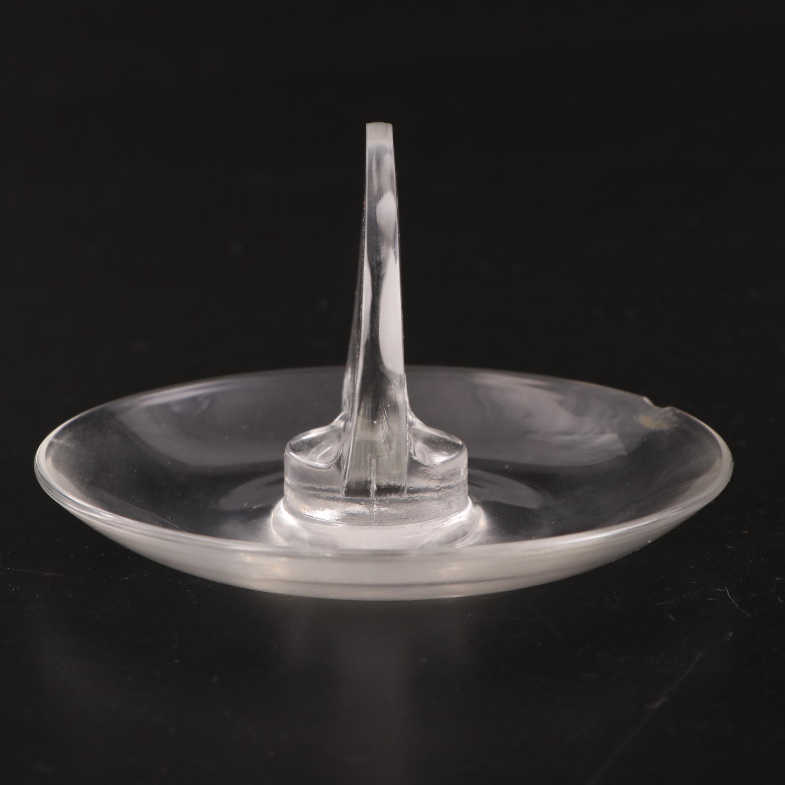 Lalique "Caravelle" Frosted and Clear Ship Motif Crystal Pin Trays