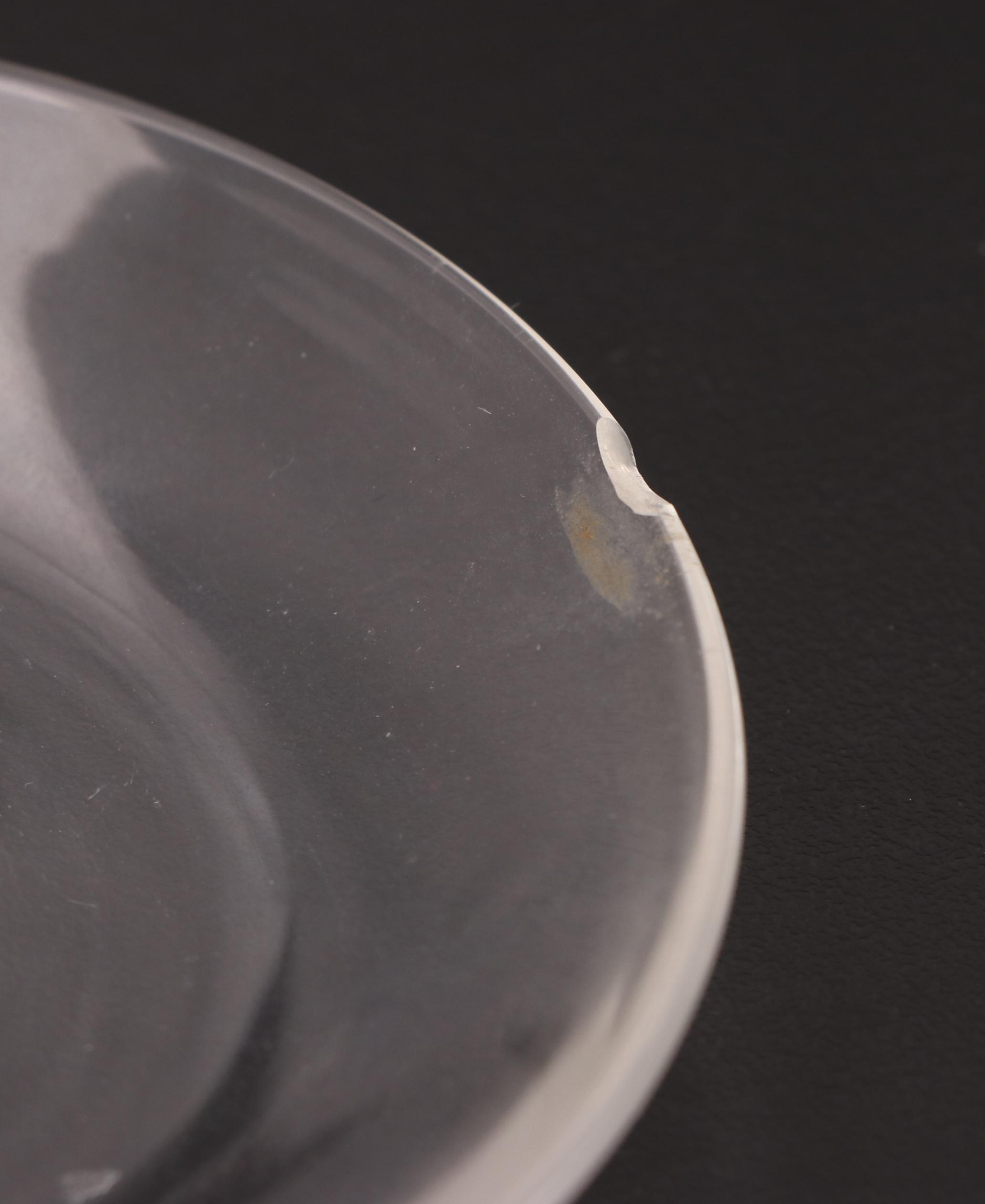 Lalique "Caravelle" Frosted and Clear Ship Motif Crystal Pin Trays