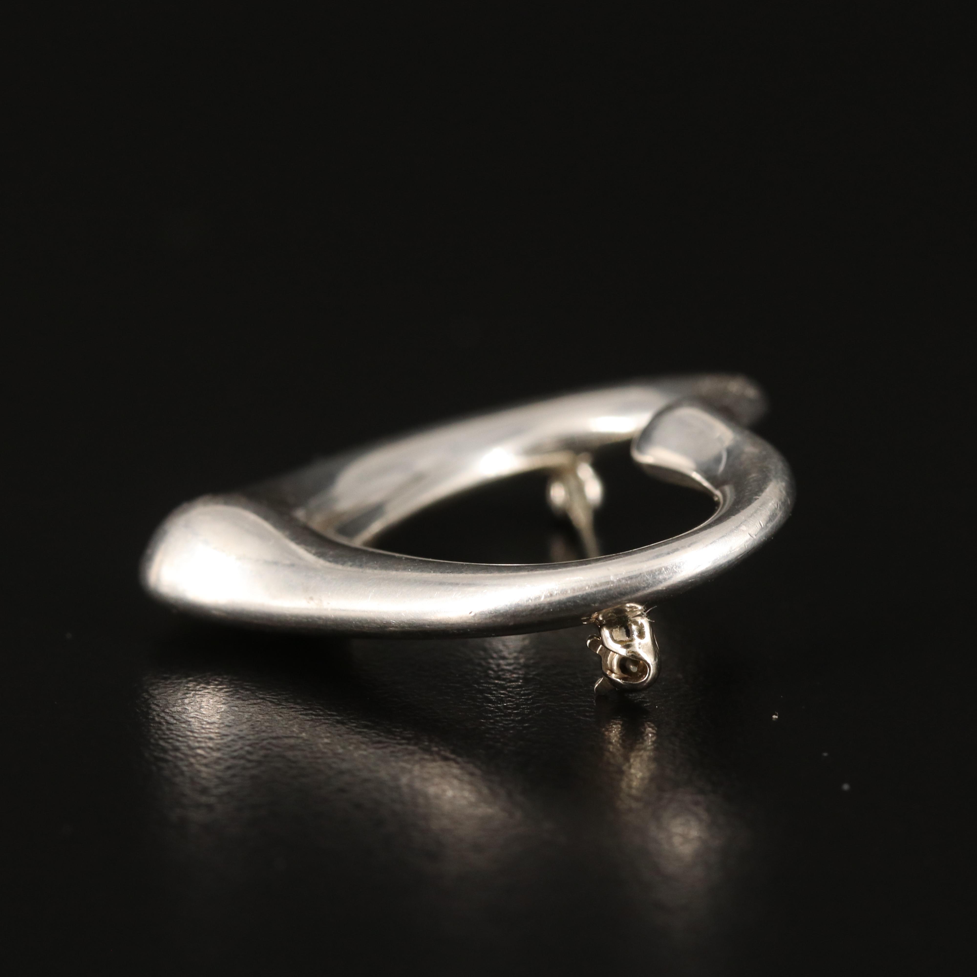 Elsa Peretti for Tiffany & Co. "Open Heart" Sterling Brooch