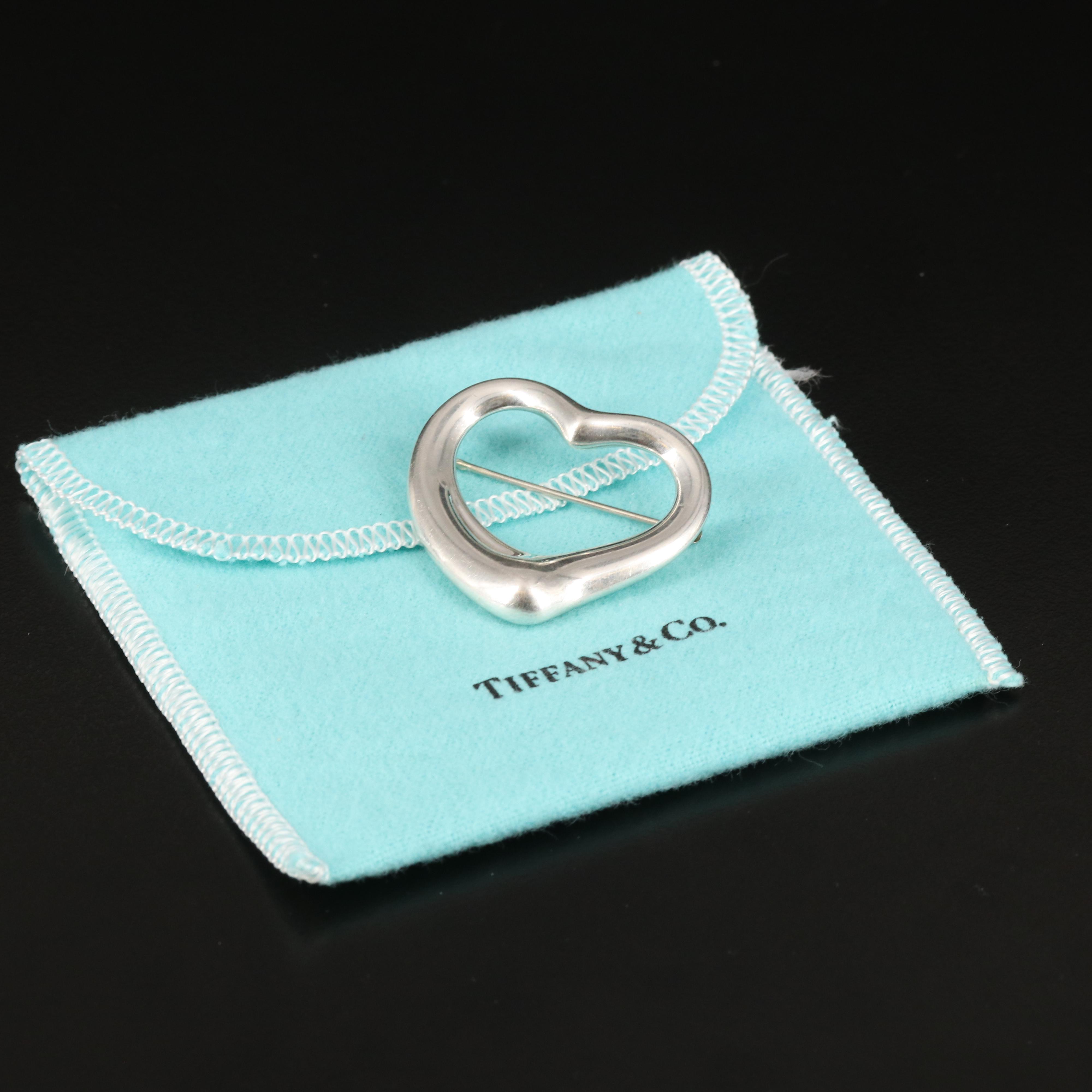Elsa Peretti for Tiffany & Co. "Open Heart" Sterling Brooch