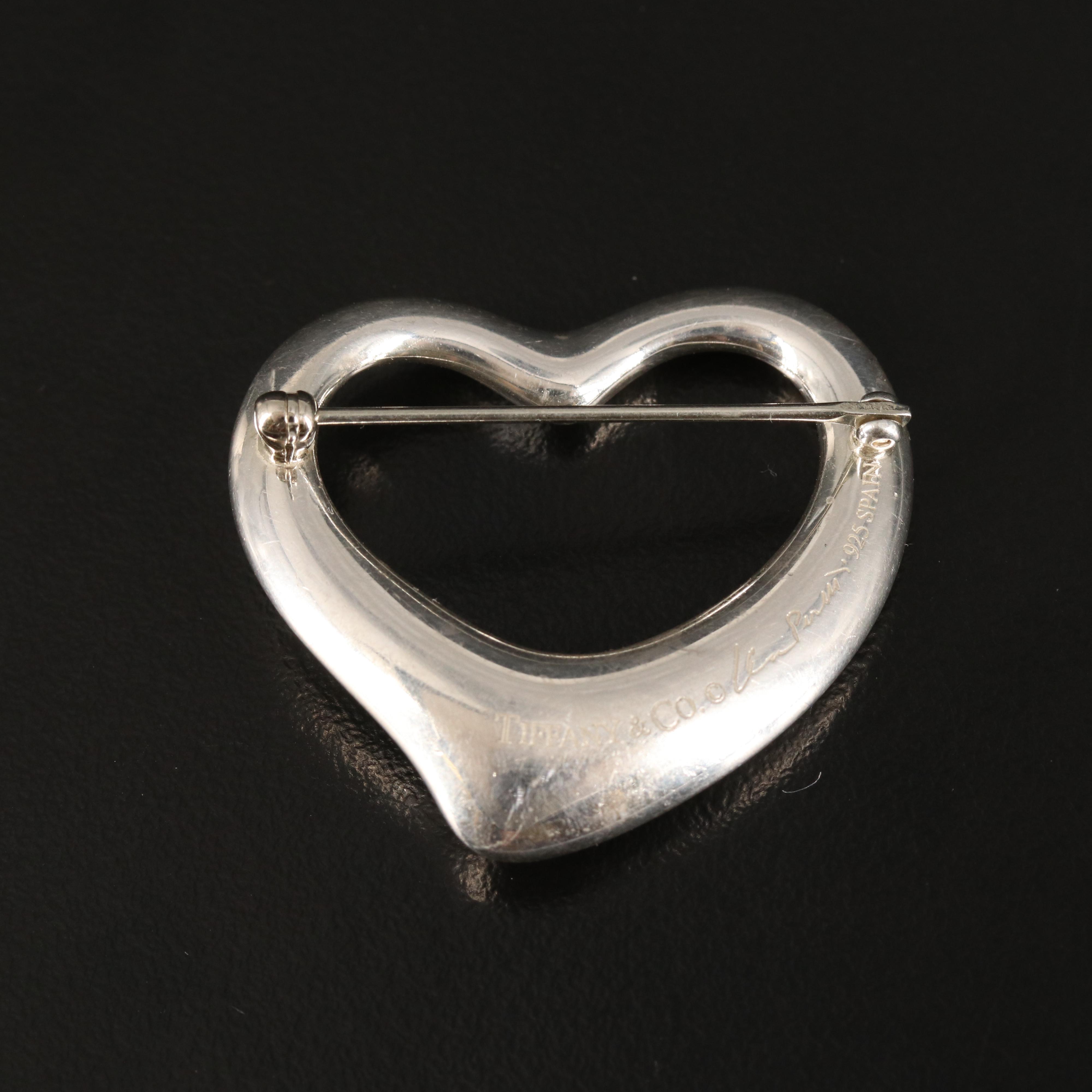 Elsa Peretti for Tiffany & Co. "Open Heart" Sterling Brooch