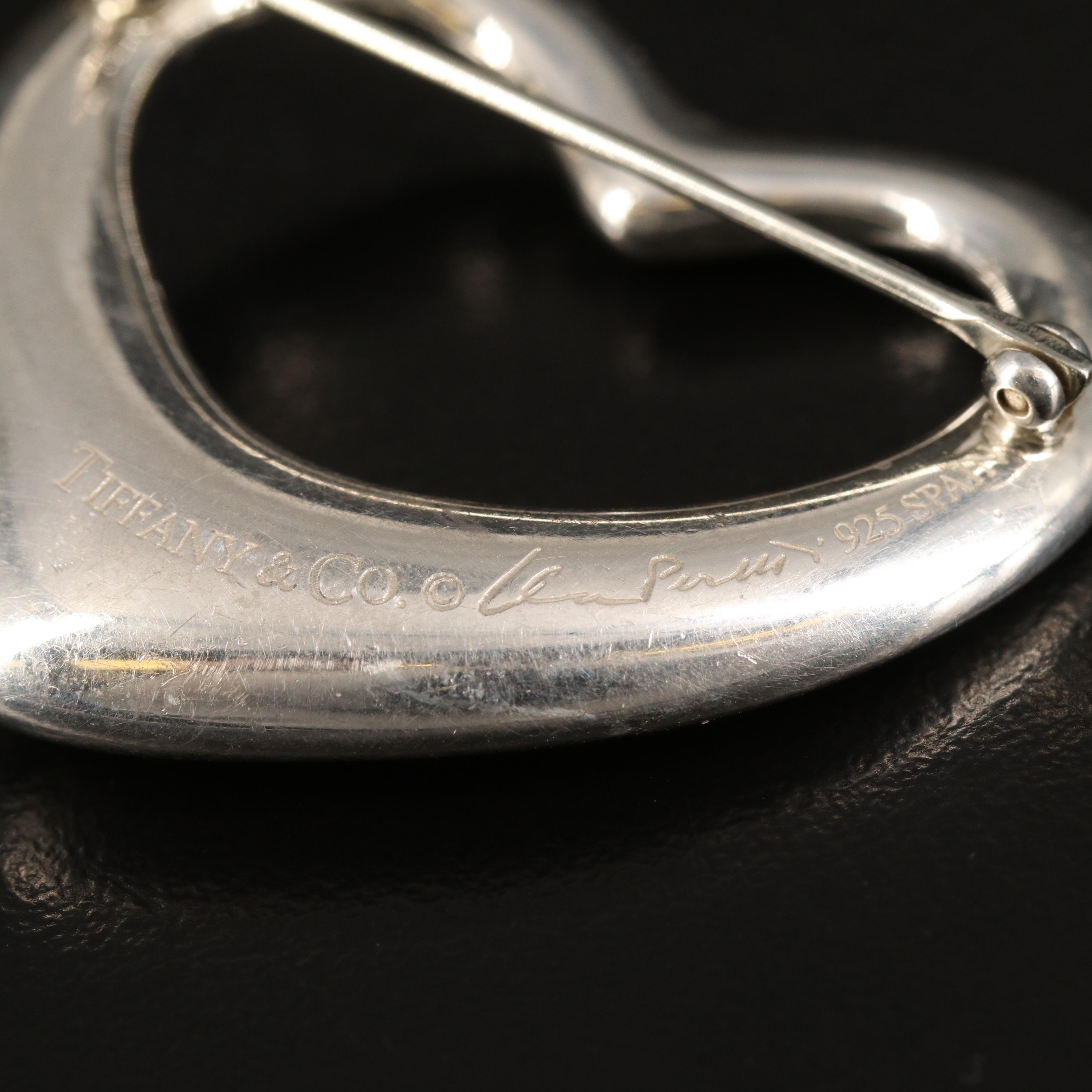 Elsa Peretti for Tiffany & Co. "Open Heart" Sterling Brooch