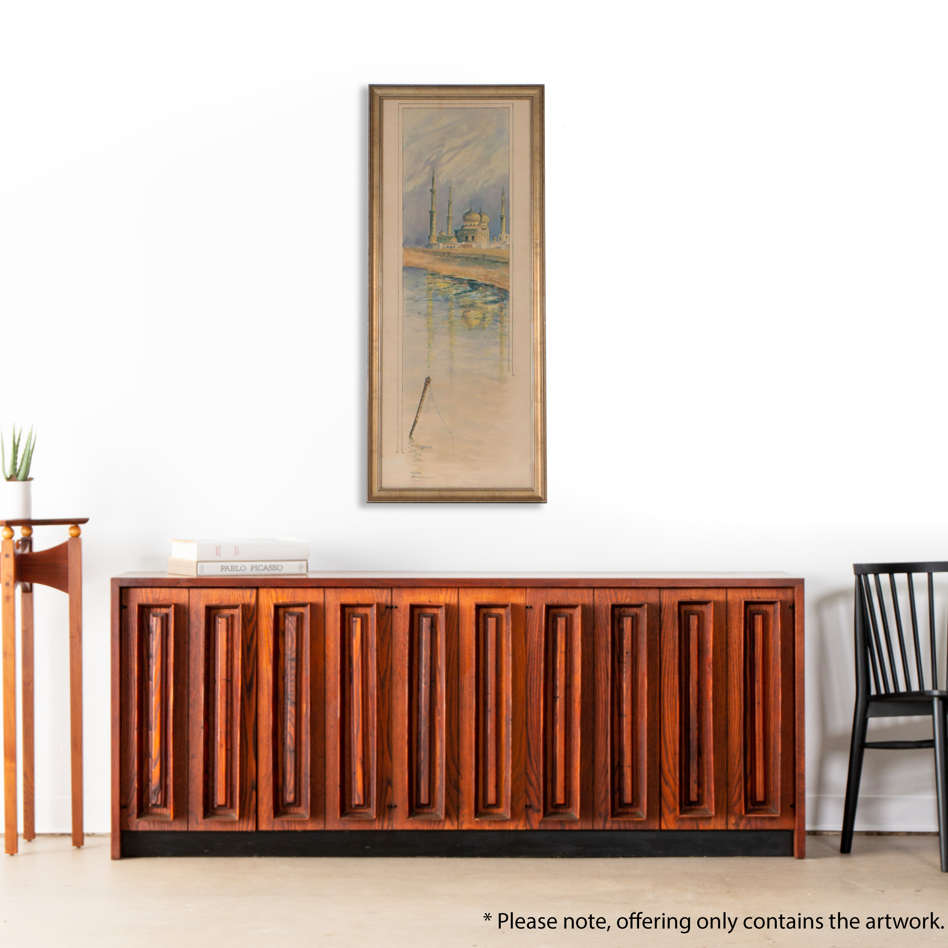 W. Ashton Architectural Watercolor Painting