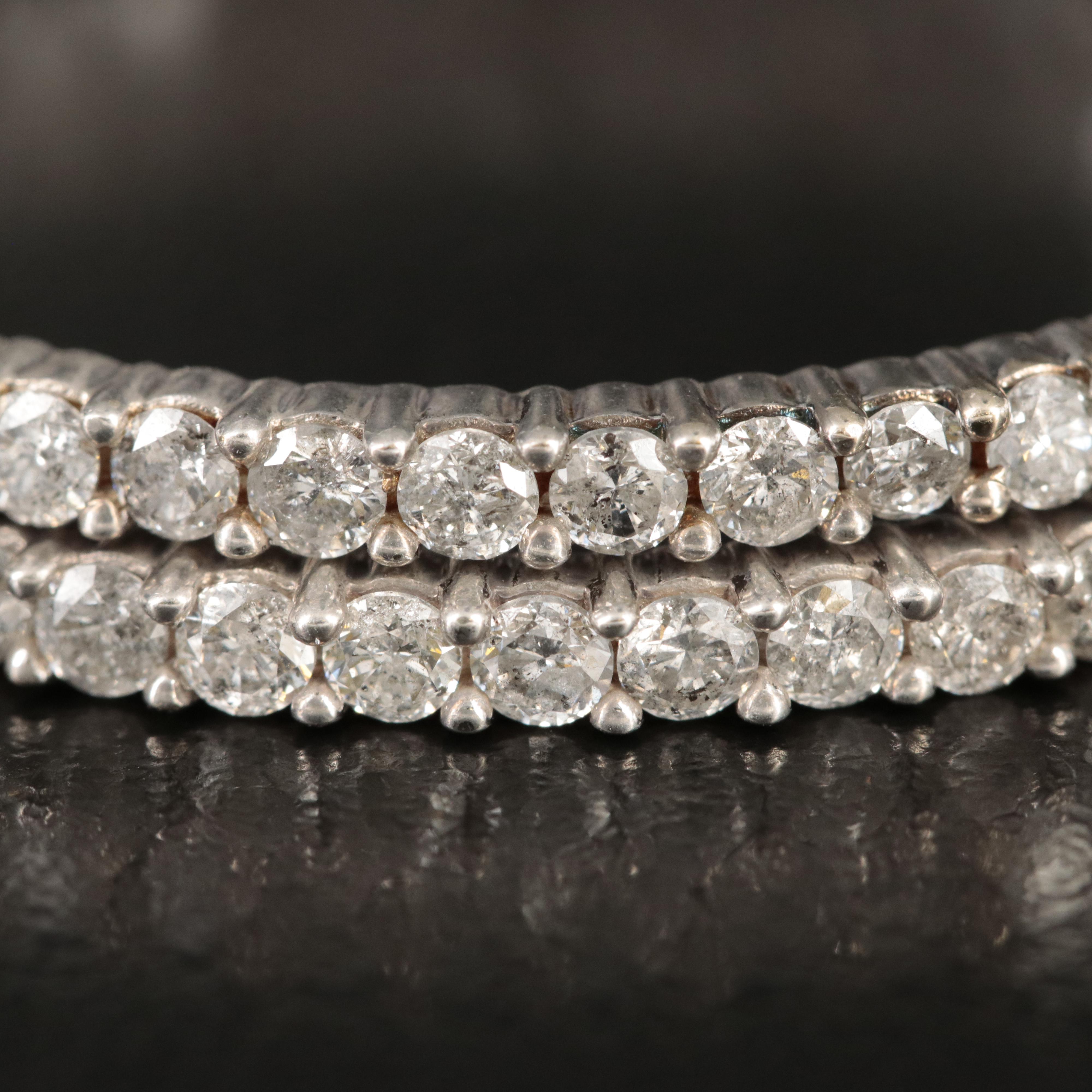 14K 3.81 CTW Diamond Inside-Out Hoop Earrings