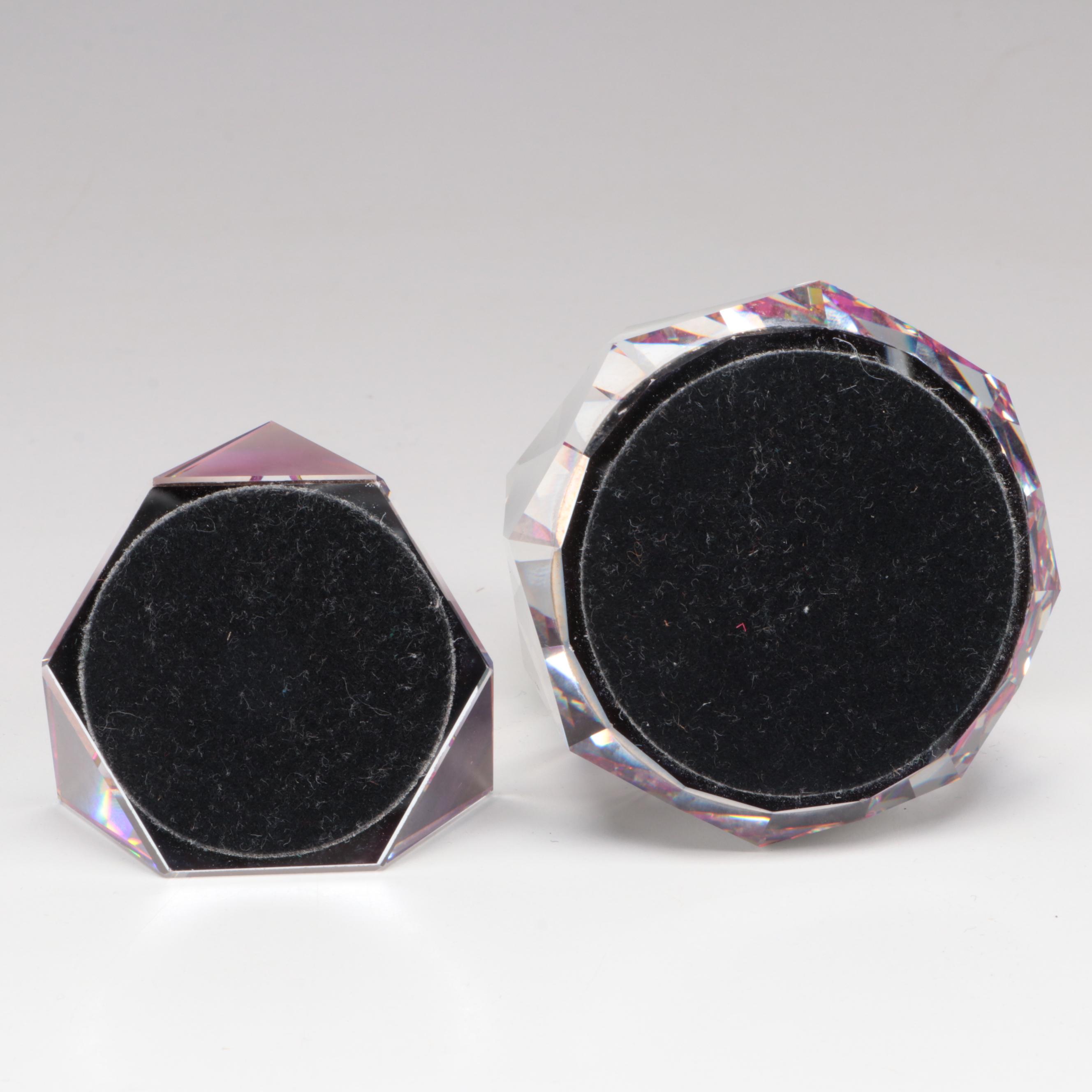 Swarovski Faceted Crystal Rainbow Paperweights