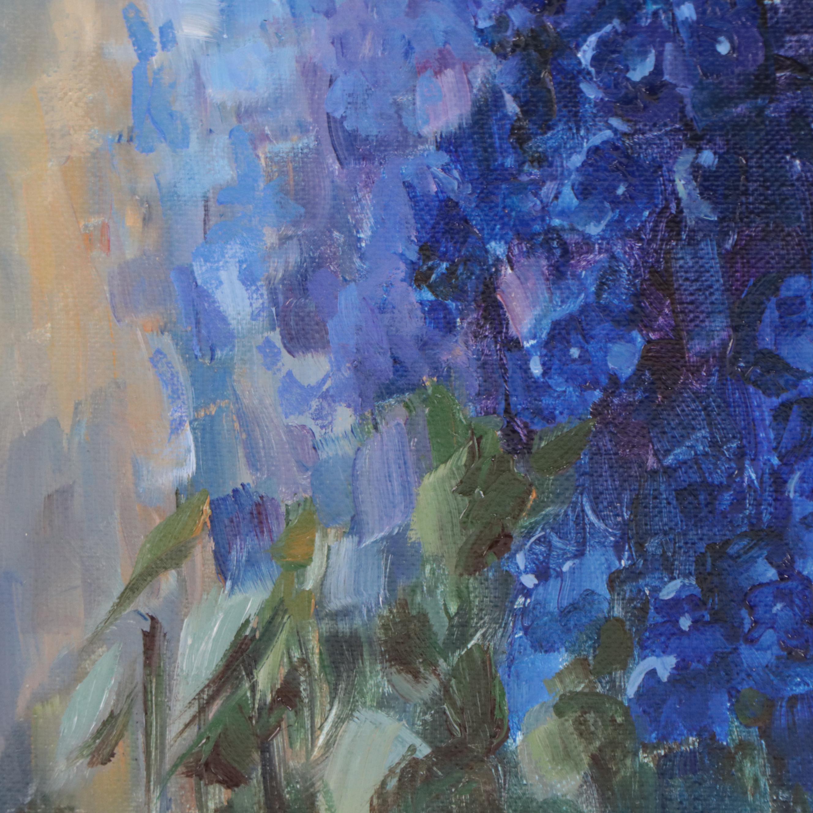 Nataliya Shlomenko Oil Painting "Larkspur," 2022