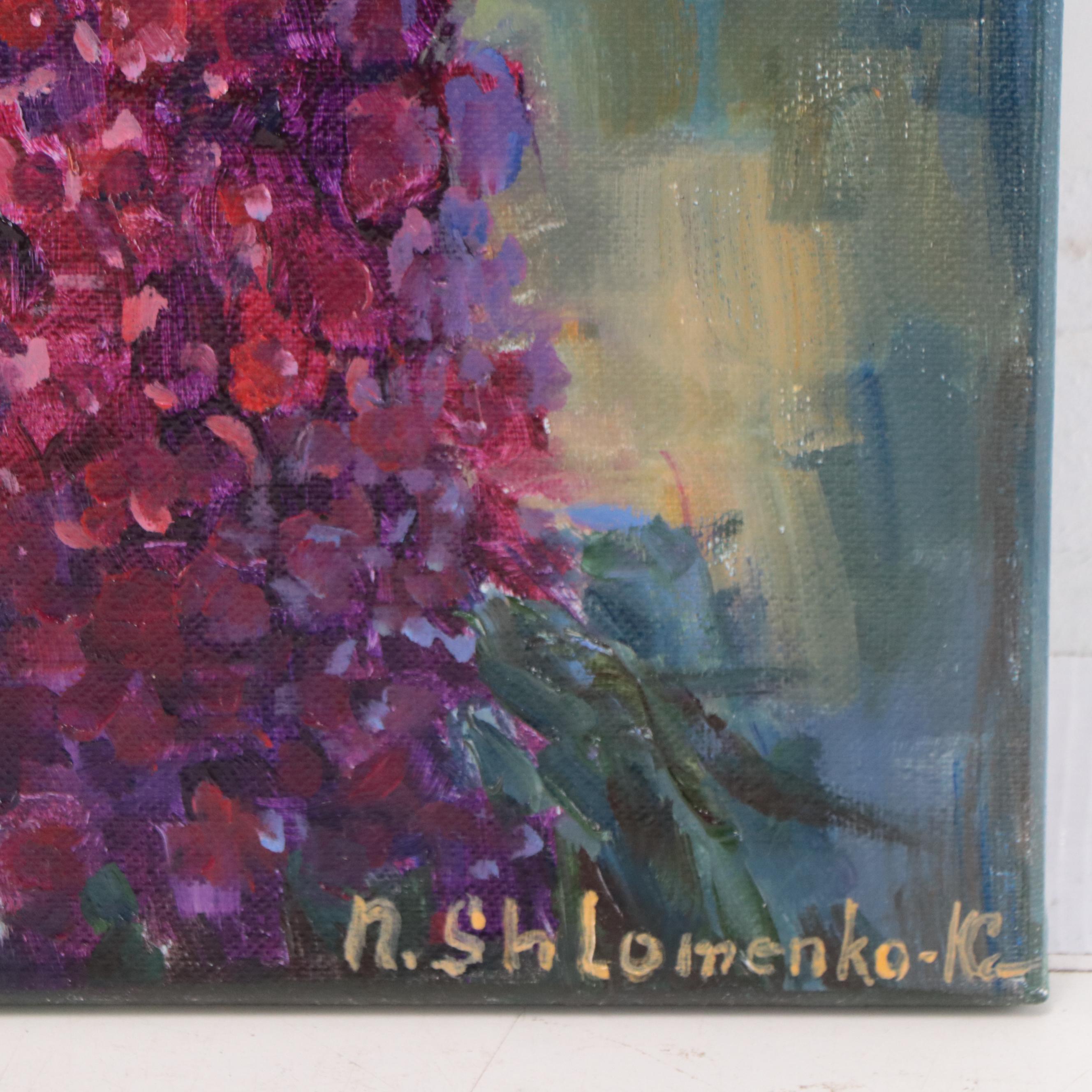 Nataliya Shlomenko Oil Painting "Larkspur," 2022