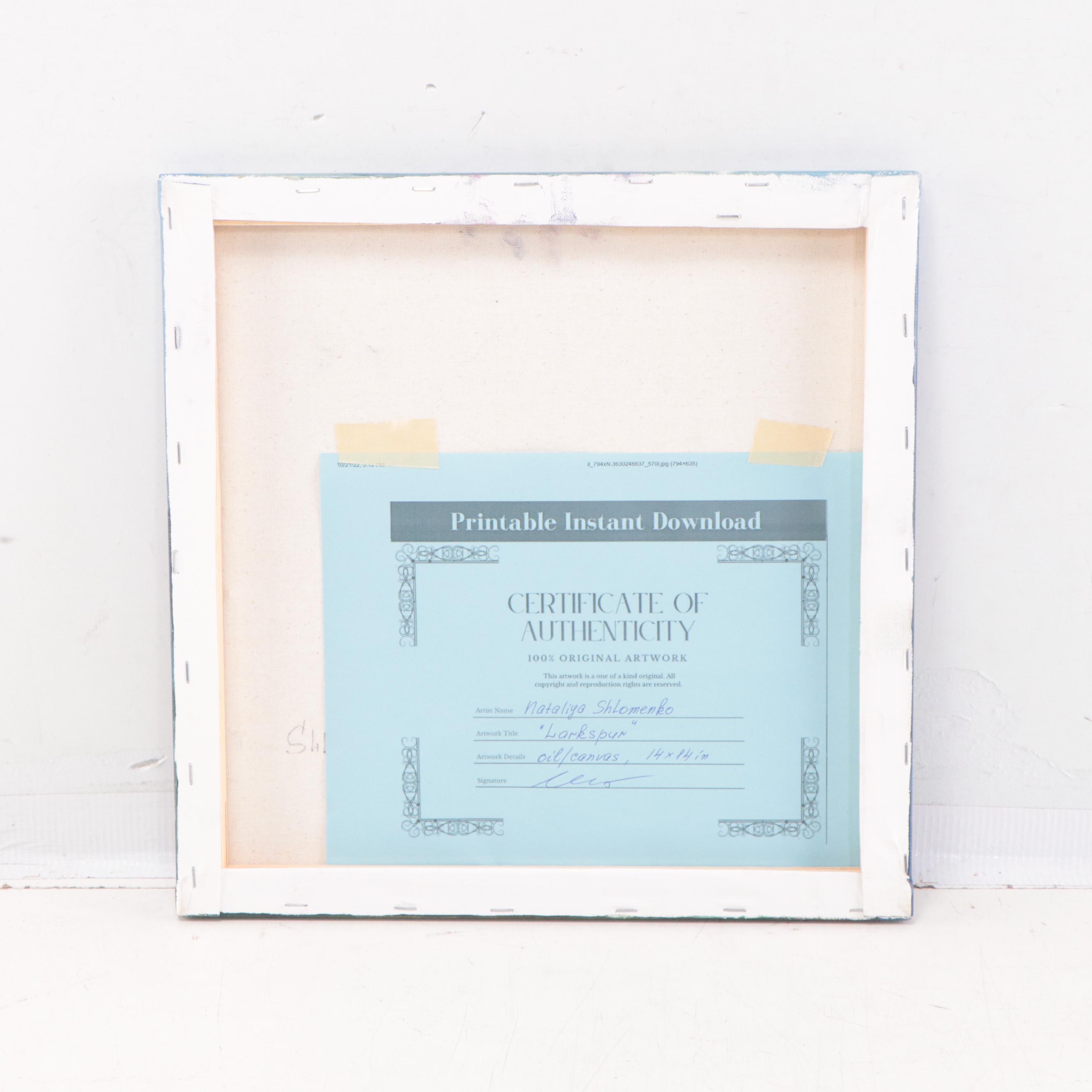 Nataliya Shlomenko Oil Painting "Larkspur," 2022