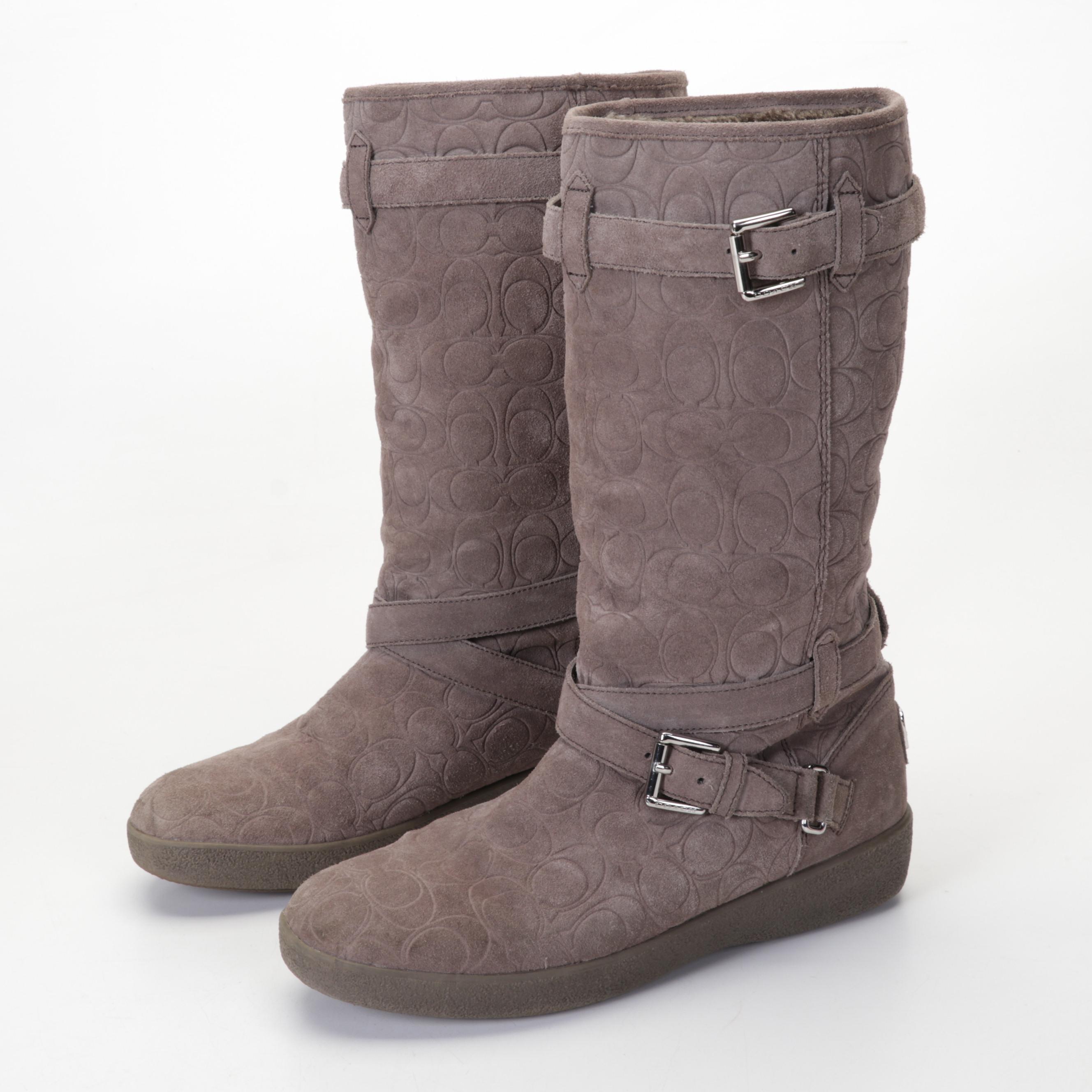 All Black "Flatbow Cowman" Loafers, Coach "Thelma" Suede Boots, and More Boots