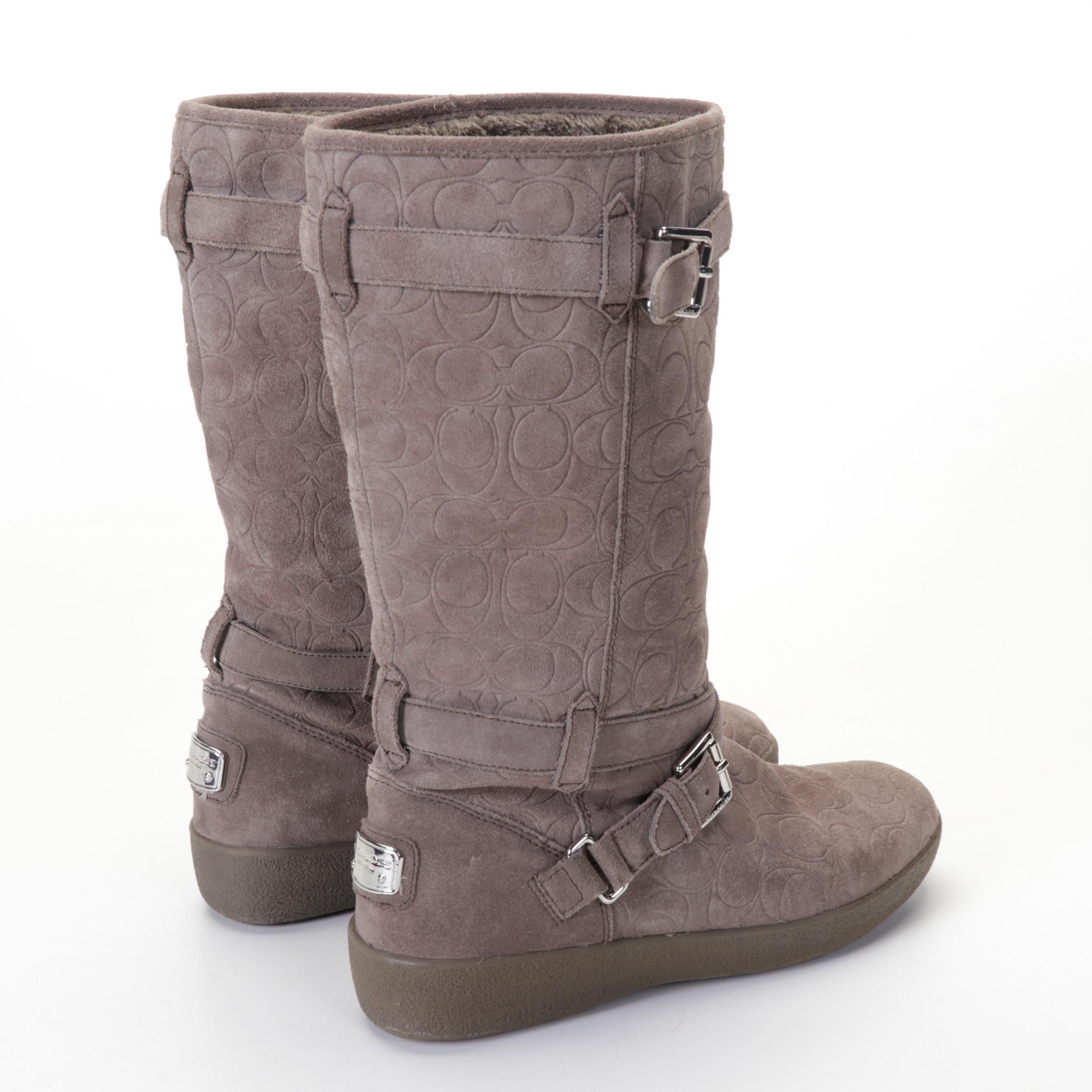 All Black "Flatbow Cowman" Loafers, Coach "Thelma" Suede Boots, and More Boots