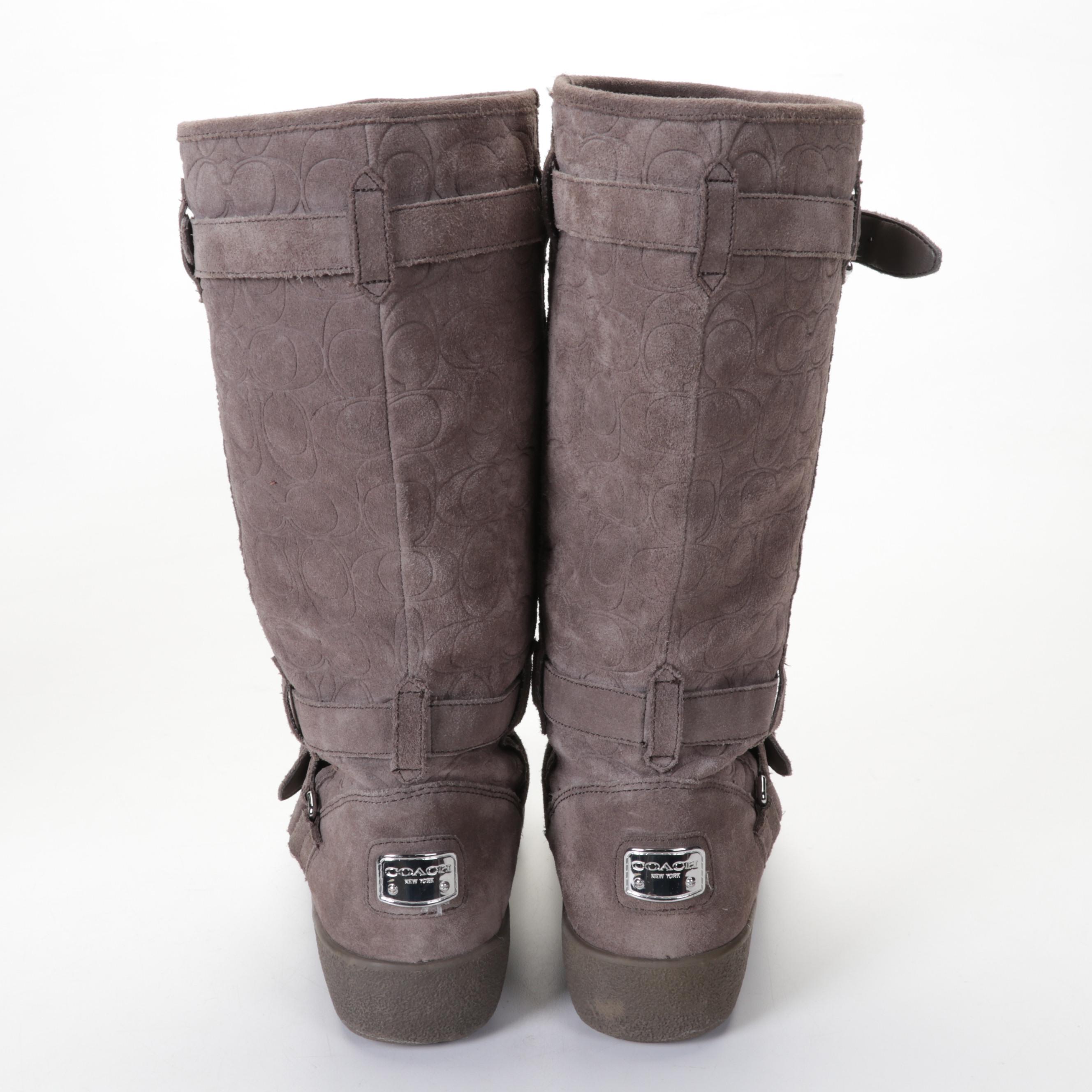 All Black "Flatbow Cowman" Loafers, Coach "Thelma" Suede Boots, and More Boots