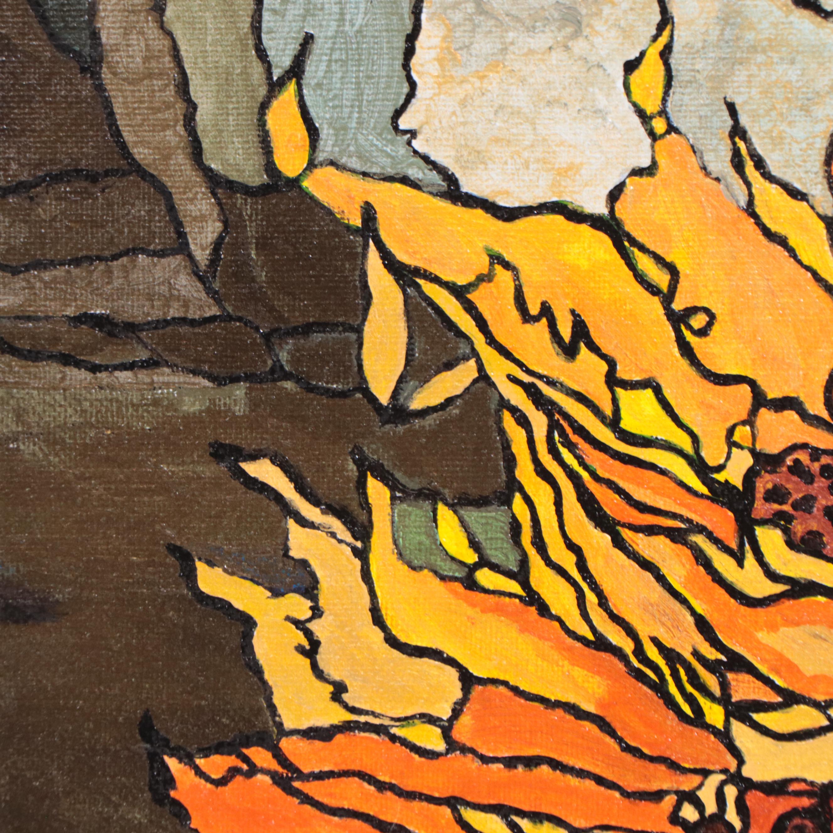 Larissa Sievers Acrylic Painting "Sunflowers," 2023