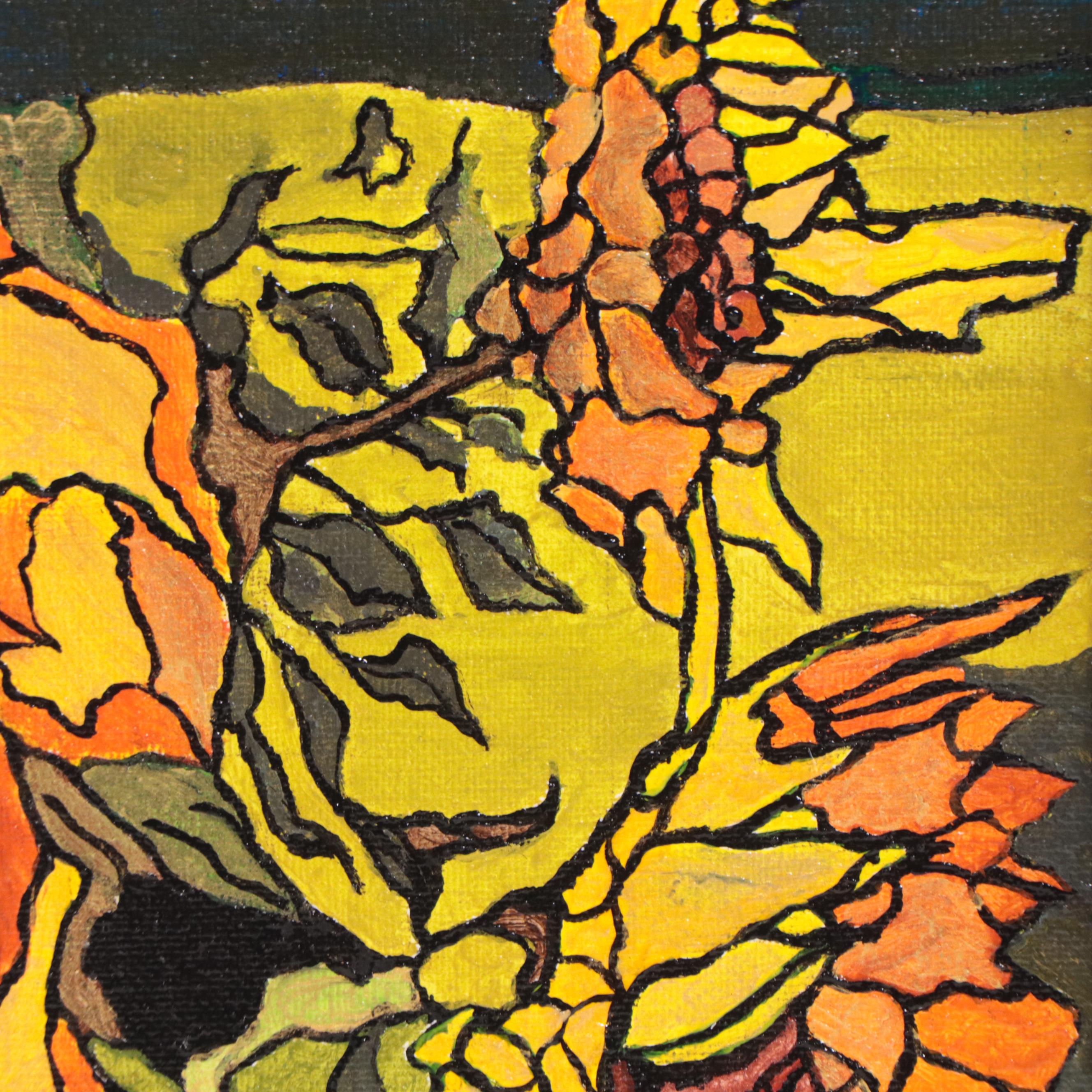 Larissa Sievers Acrylic Painting "Sunflowers," 2023