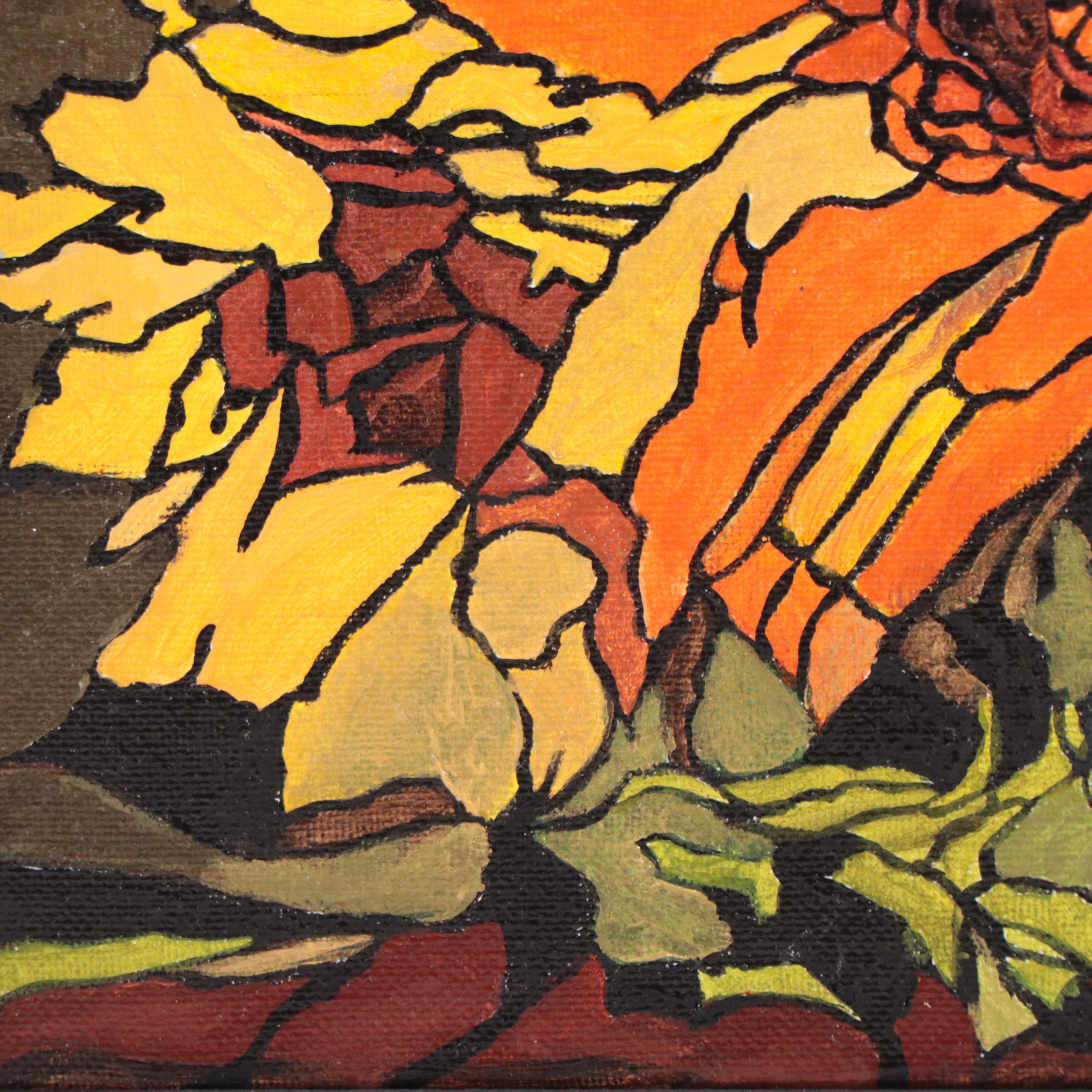 Larissa Sievers Acrylic Painting "Sunflowers," 2023