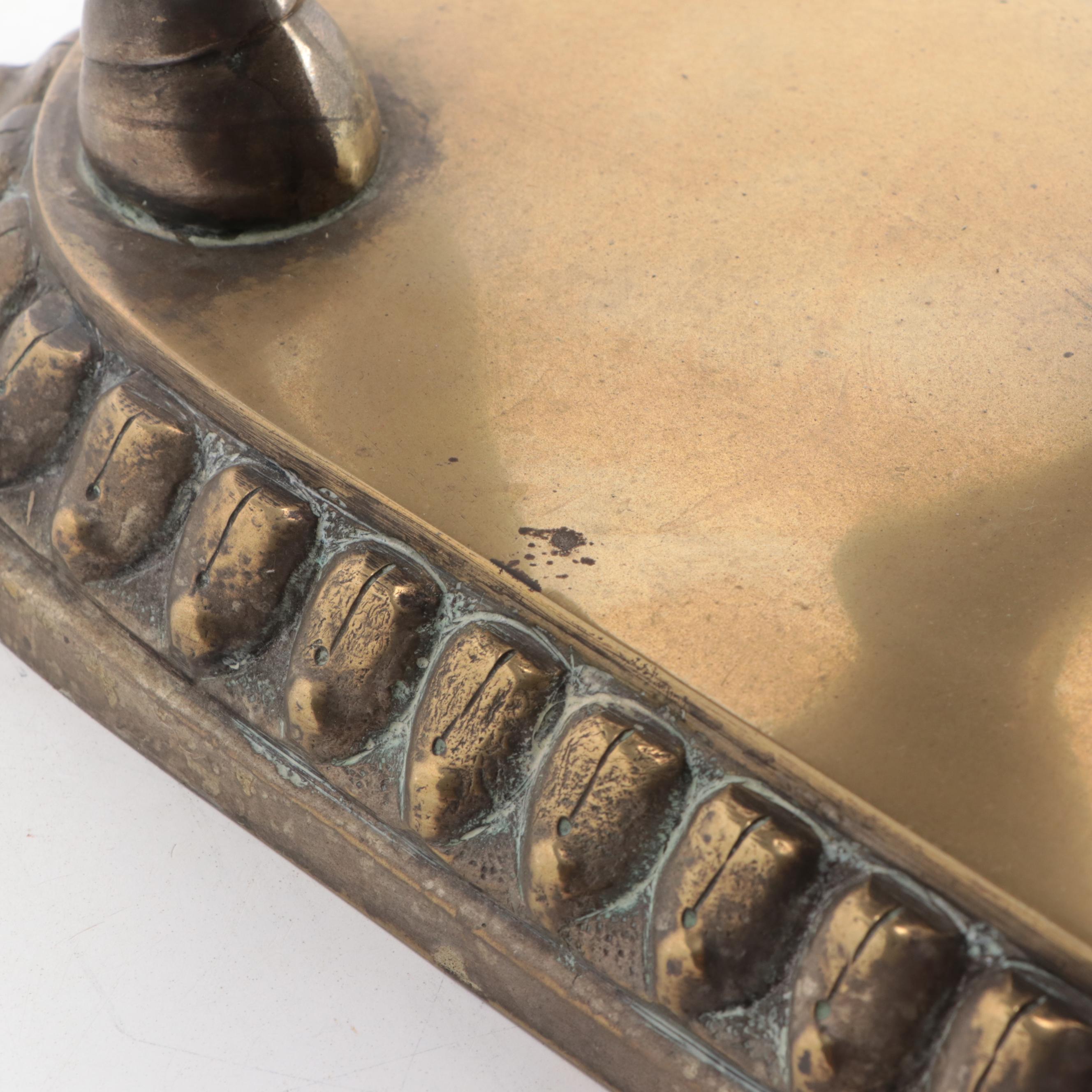 Brass Plated Over Copper Horse Figurine, Early to Mid 20th Century